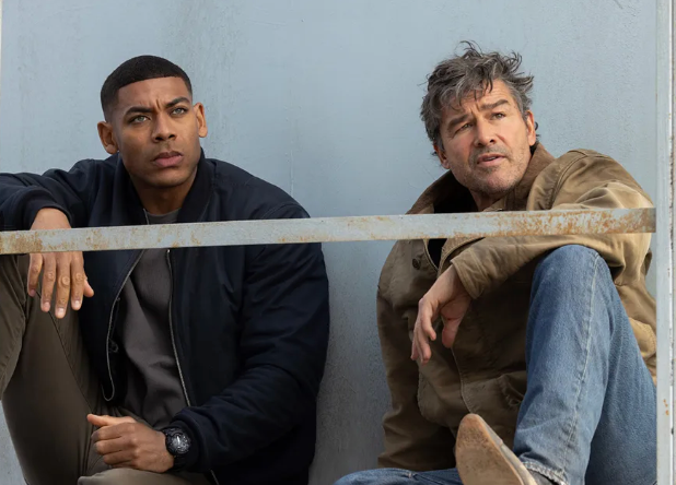 Aaron Pierre and Kyle Chandler in HBO Max show 'Lanterns'