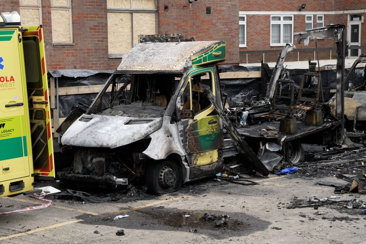 Four men plead guilty to destroying Jewish community ambulances in Golders Green arson attack Four men plead guilty to destroying Jewish community ambulances in Golders Green arson attack