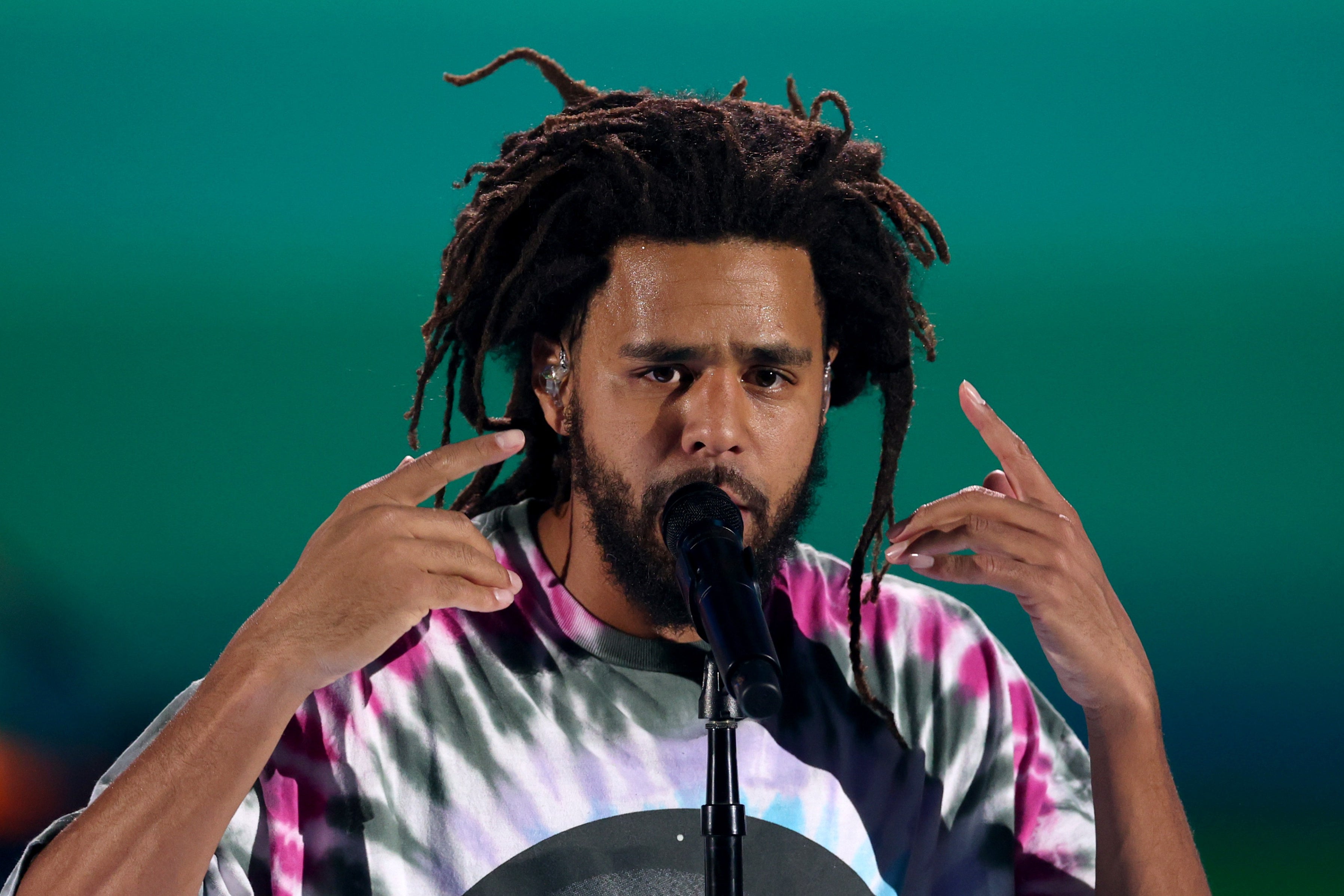 Rapper J Cole canceled a show in Sacramento after one of his tour crew members died in a trucking accident (Getty Images for iHeartMedia)
