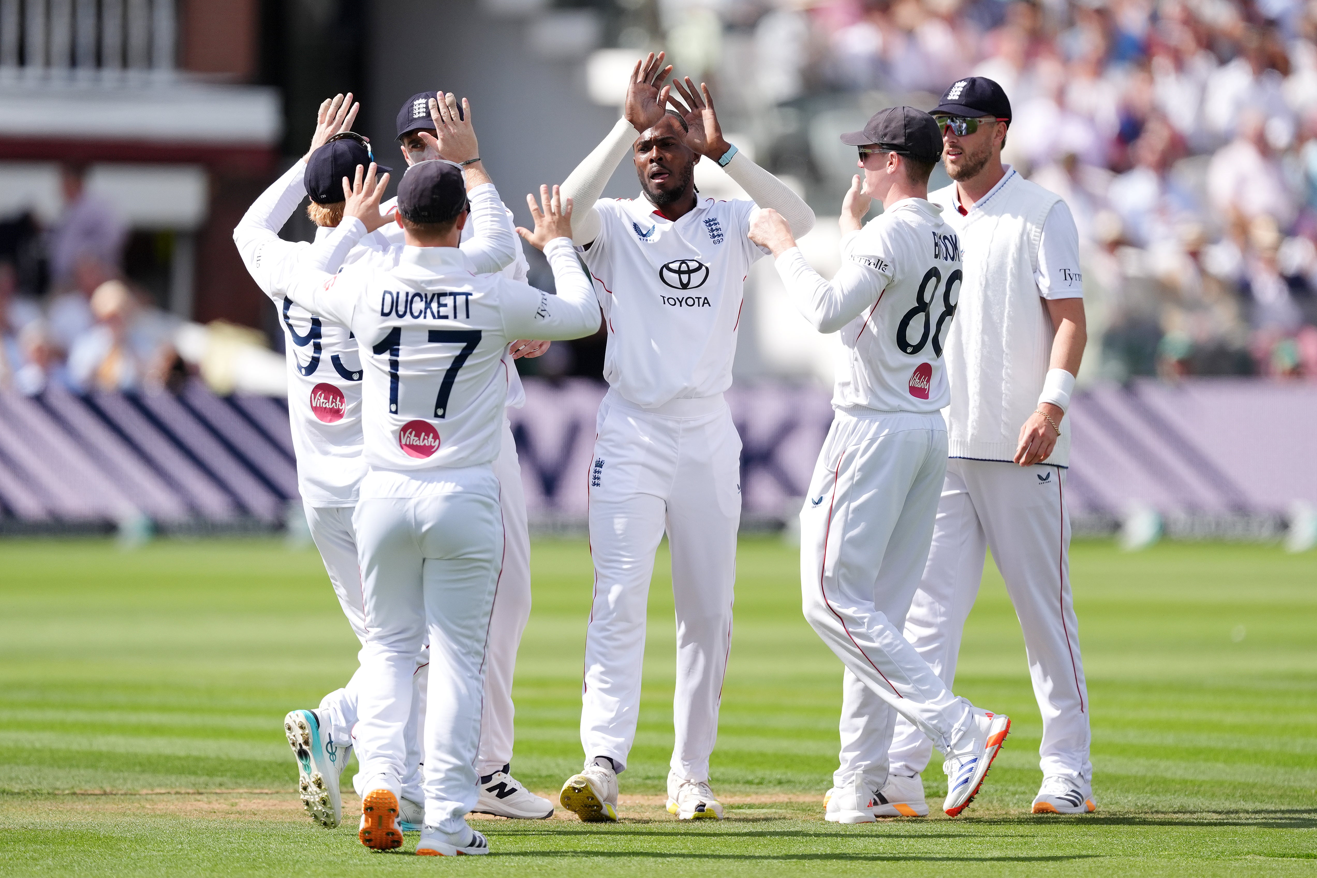 Jofra Archer and Sussex teammate Ollie Robinson proved a potent pairing on day two at Lord’s