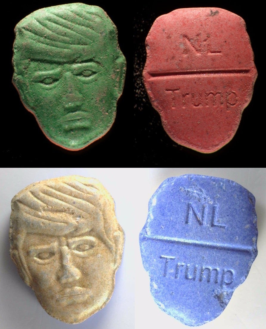 &lsquo;Red Alert&rsquo; issued over Trump-shaped ecstasy pills found in tourist hotspot