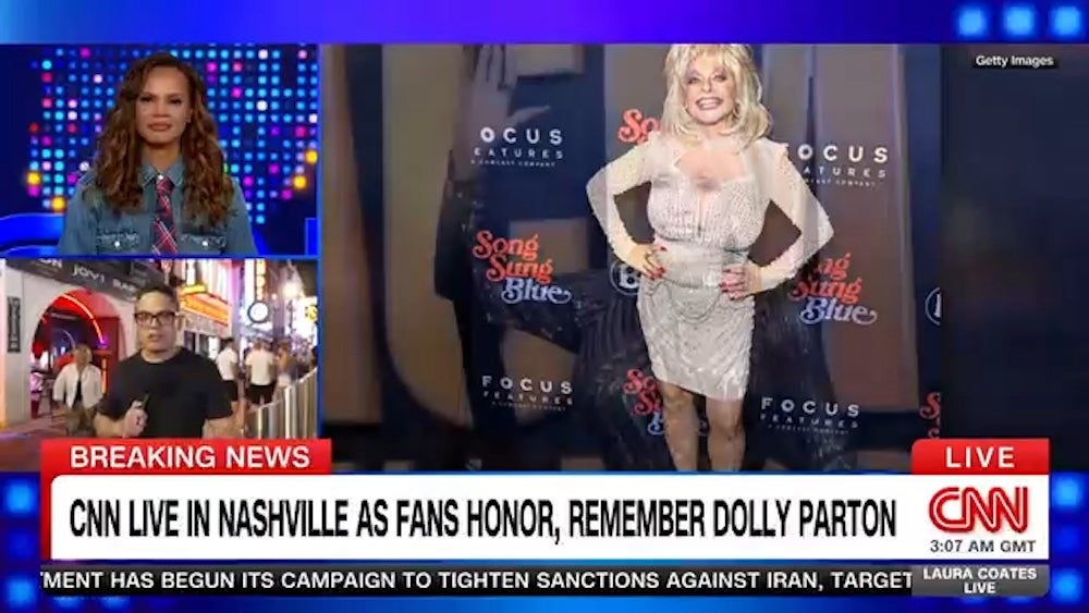 CNN aired the photo of Vohnn on ‘Laura Coates Live’ amid a montage of pictures of the real Parton