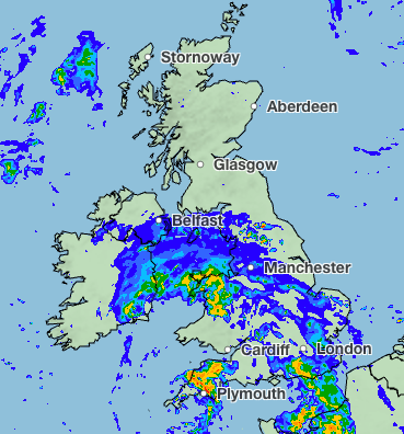 The Bank Holiday weekend is forecast to have a wet start with downpours on Saturday morning