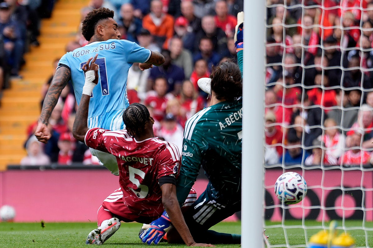 Liverpool v Nottingham Forest LIVE: Dan Ndoye gives visitors deserved lead at Anfield to end goal drought