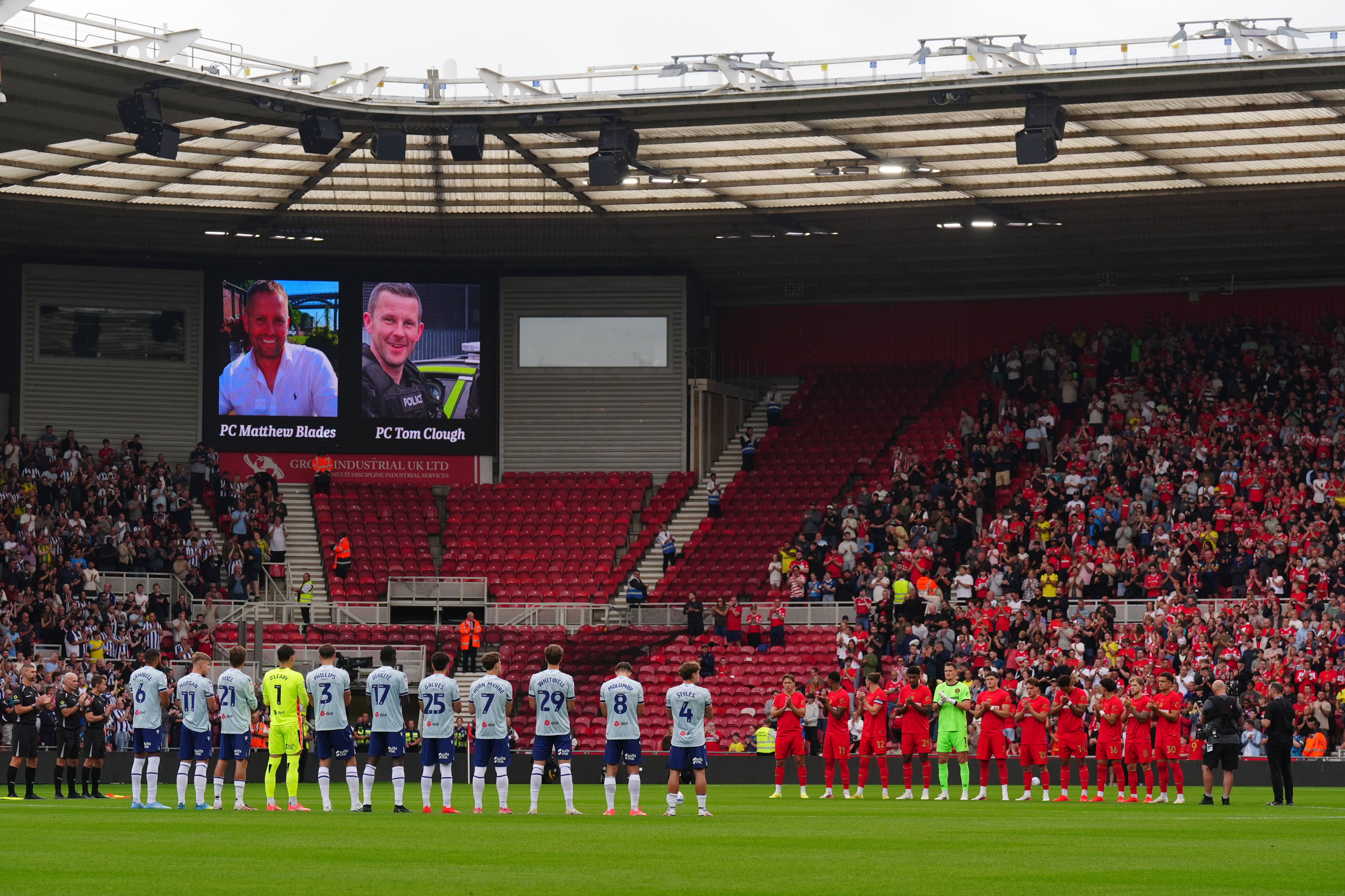 The tribute too place at the Riverside Stadium, Middlesbrough