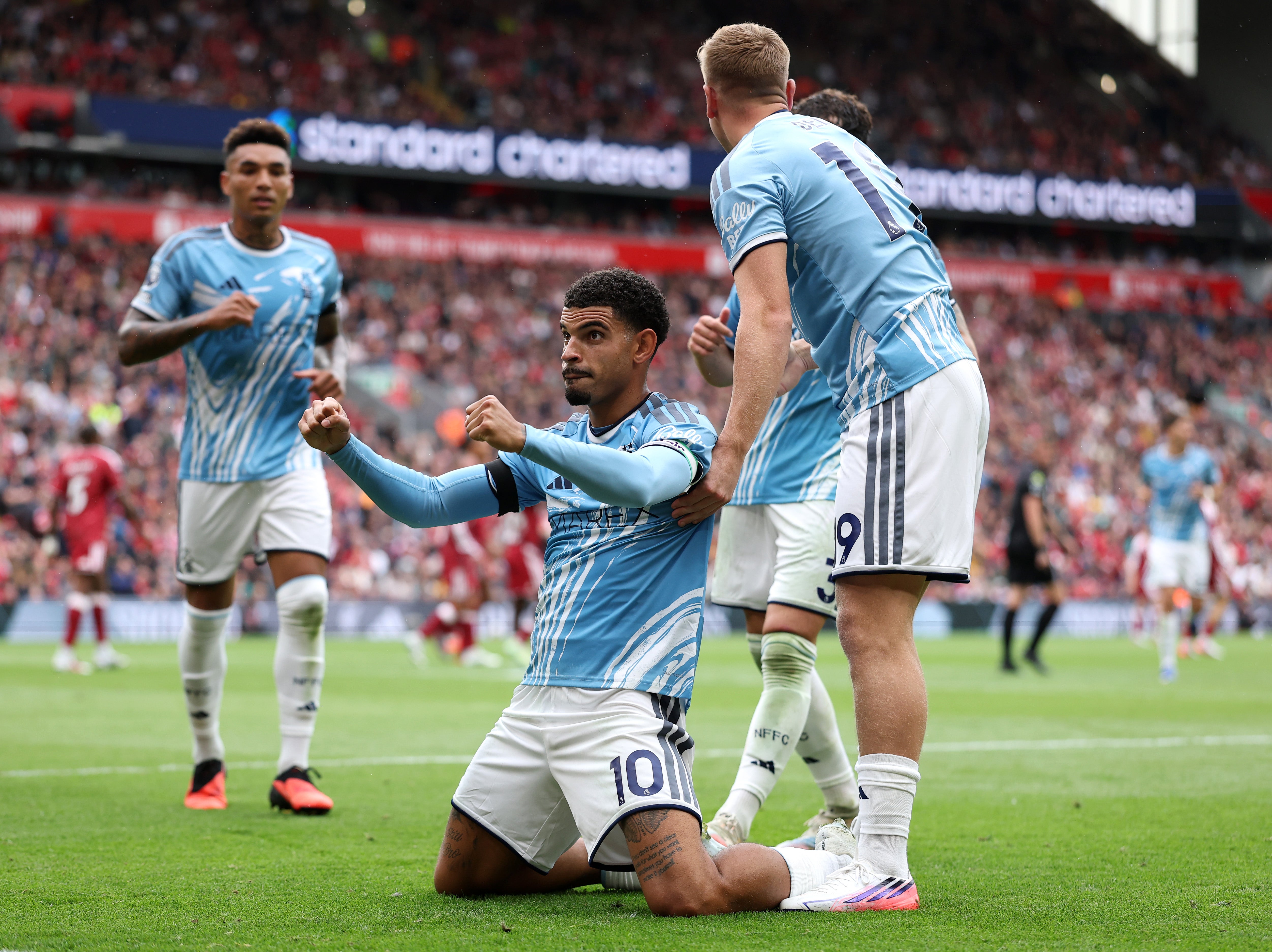 Morgan Gibbs-White restored Forest's lead from the spot