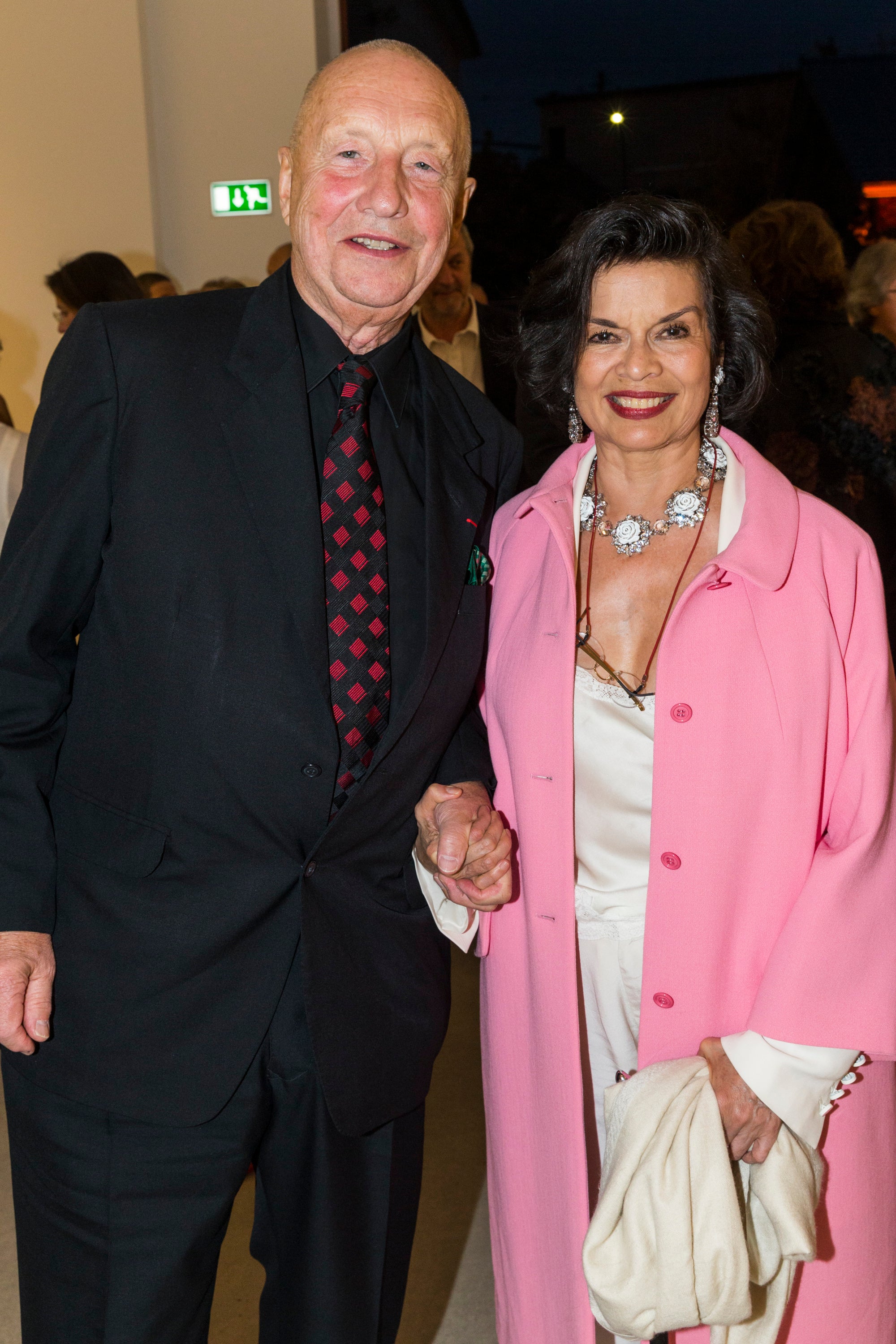 Georg Baselitz with Bianca Jagger in Paris, 2013