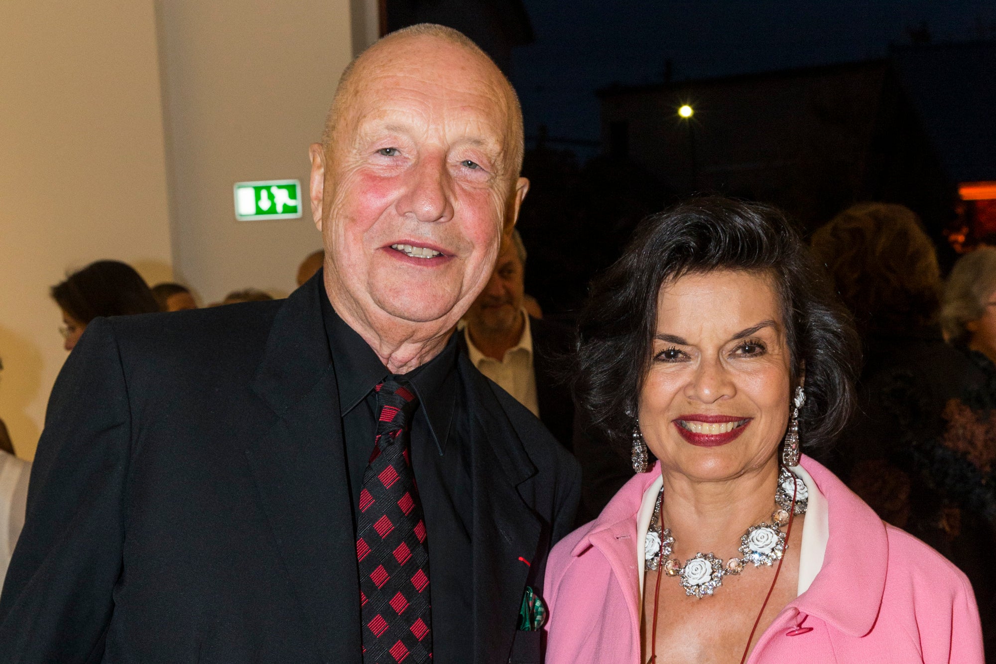 Georg Baselitz with Bianca Jagger in Paris, 2013 (Getty)