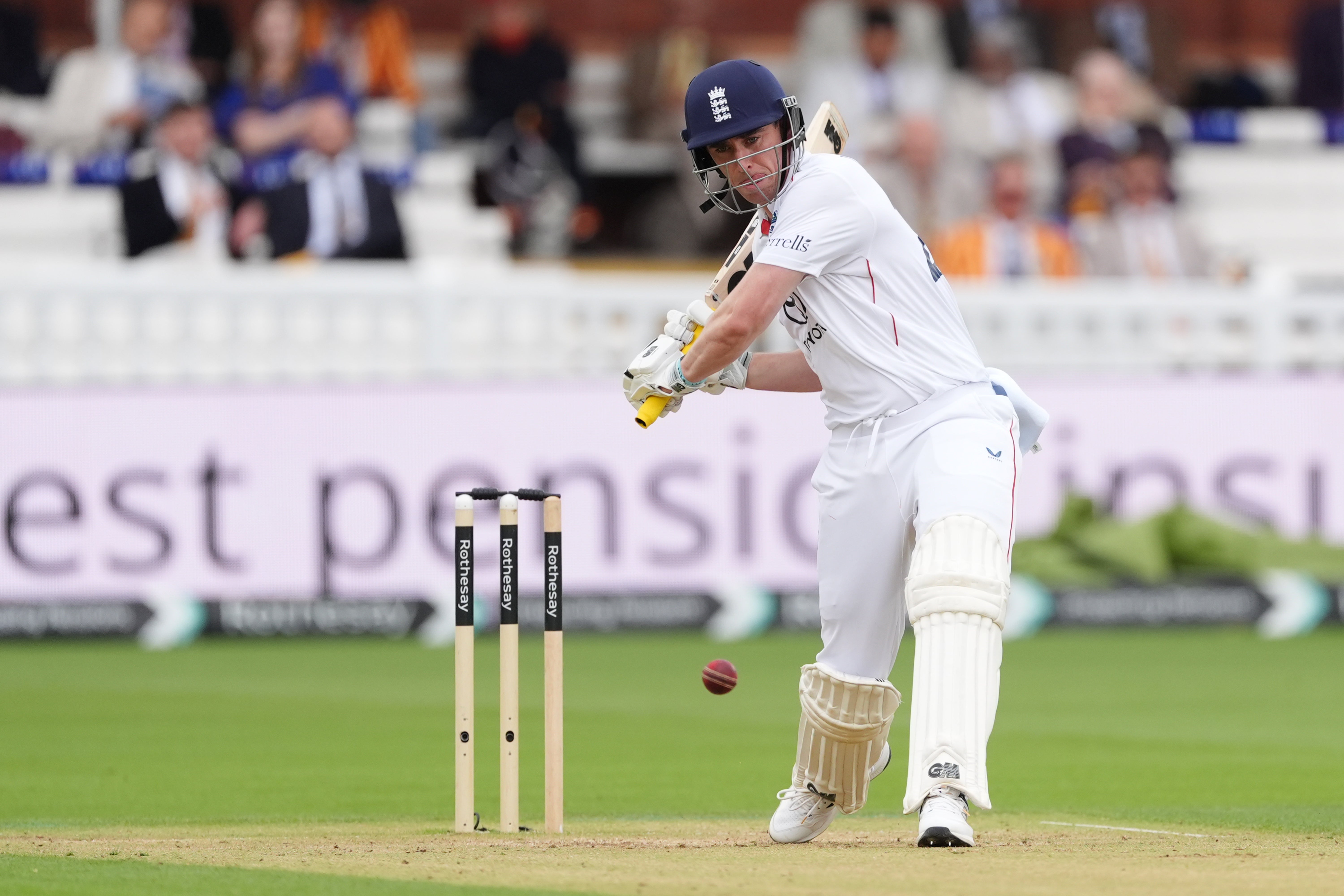 Dan Lawrence produced a fine display in difficult batting conditions (Ben Whitley/PA)