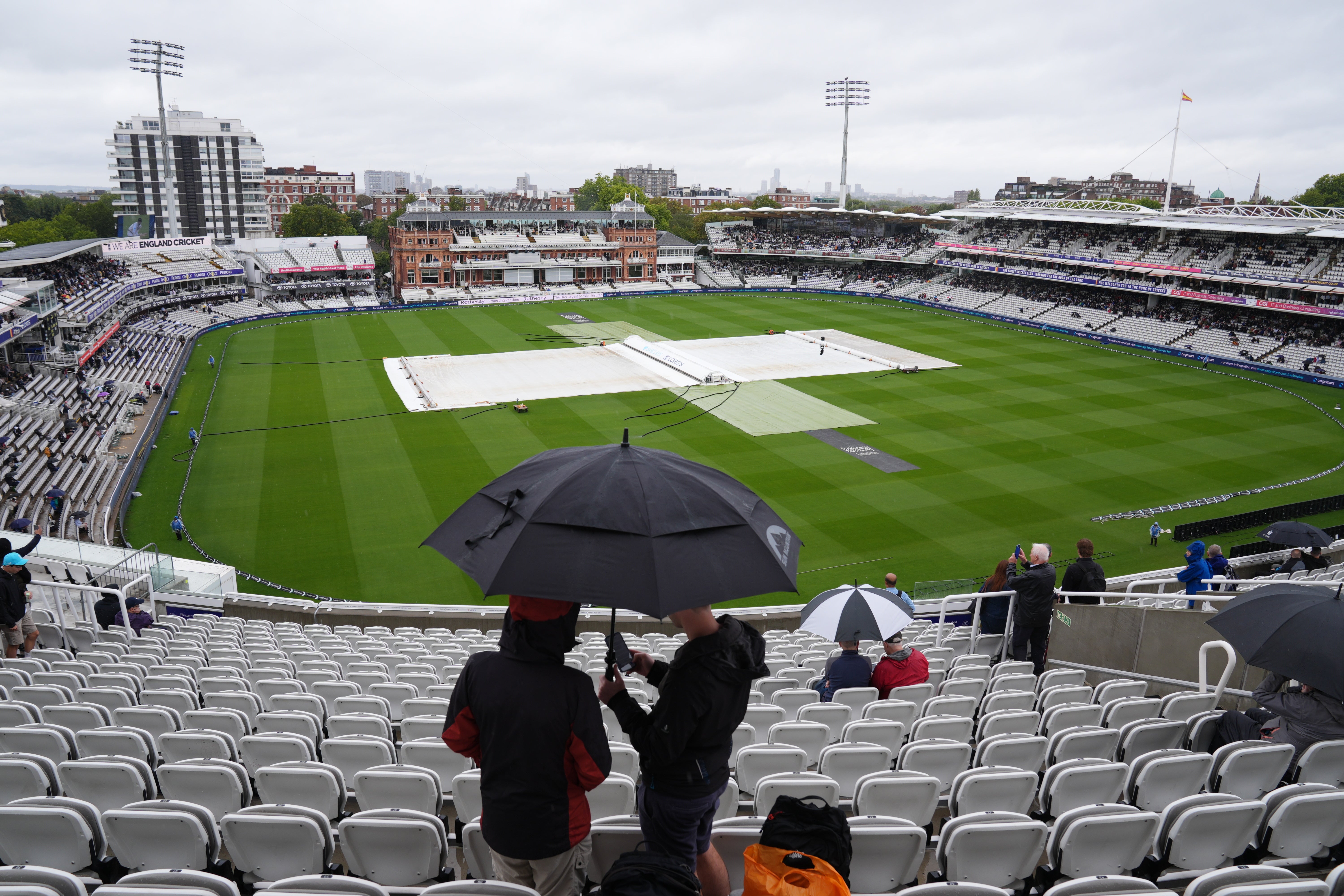 Rain ruled for much of day three (Ben Whitley/PA)