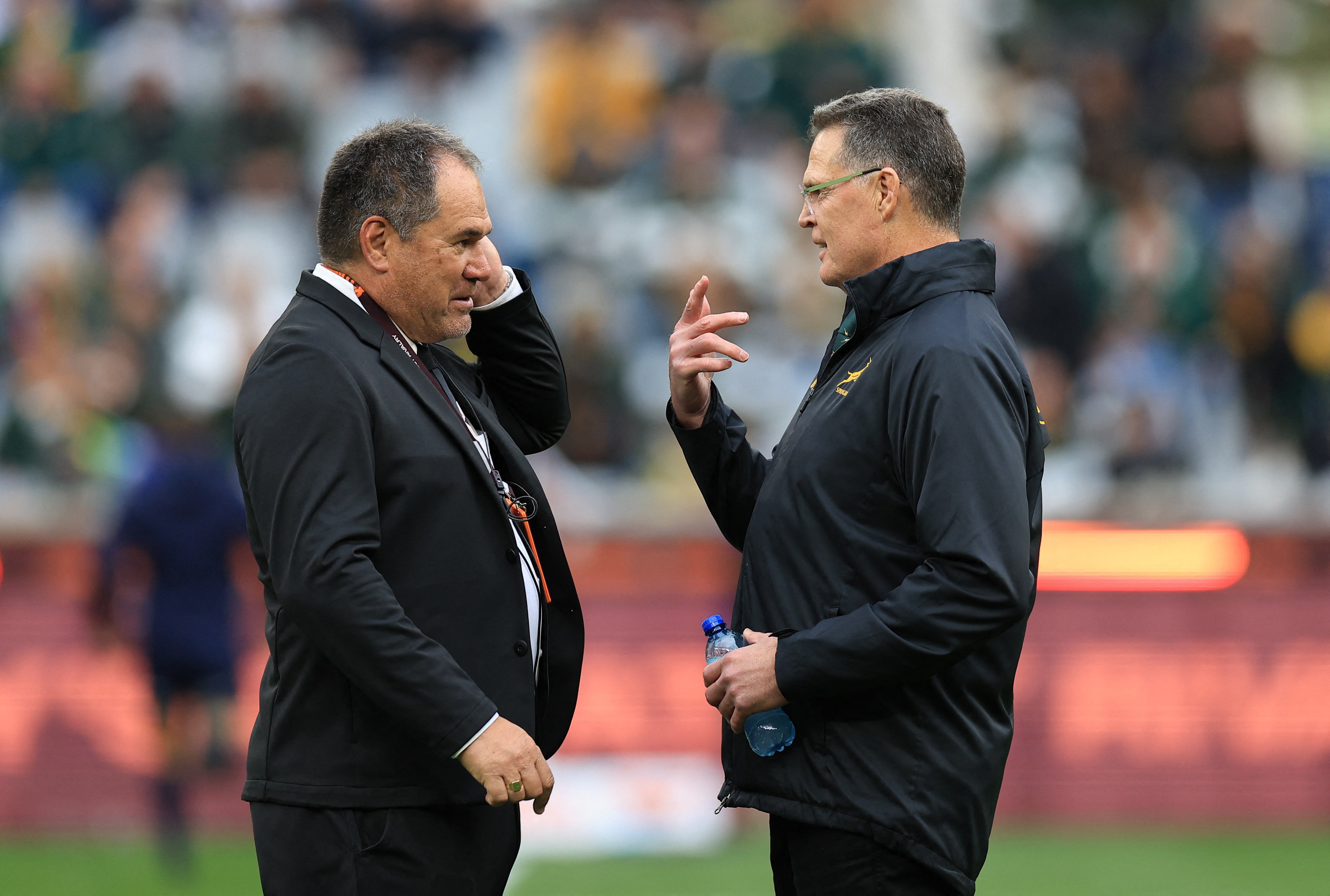 Dave Rennie and Rassie Erasmus disagree on the scrum battle