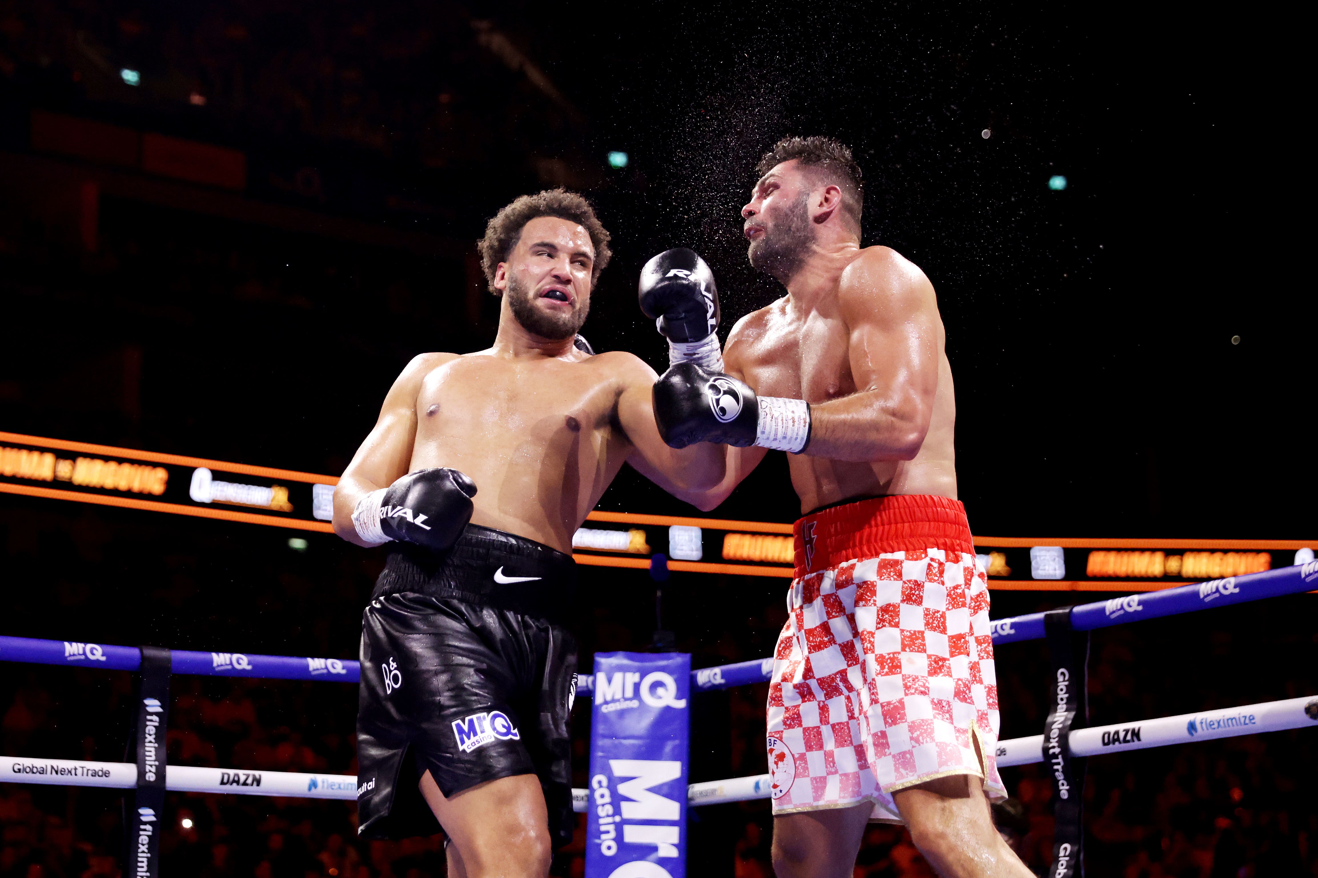 Moses Itauma suffered his first defeat after being stopped by Filip Hrgovic at The O2