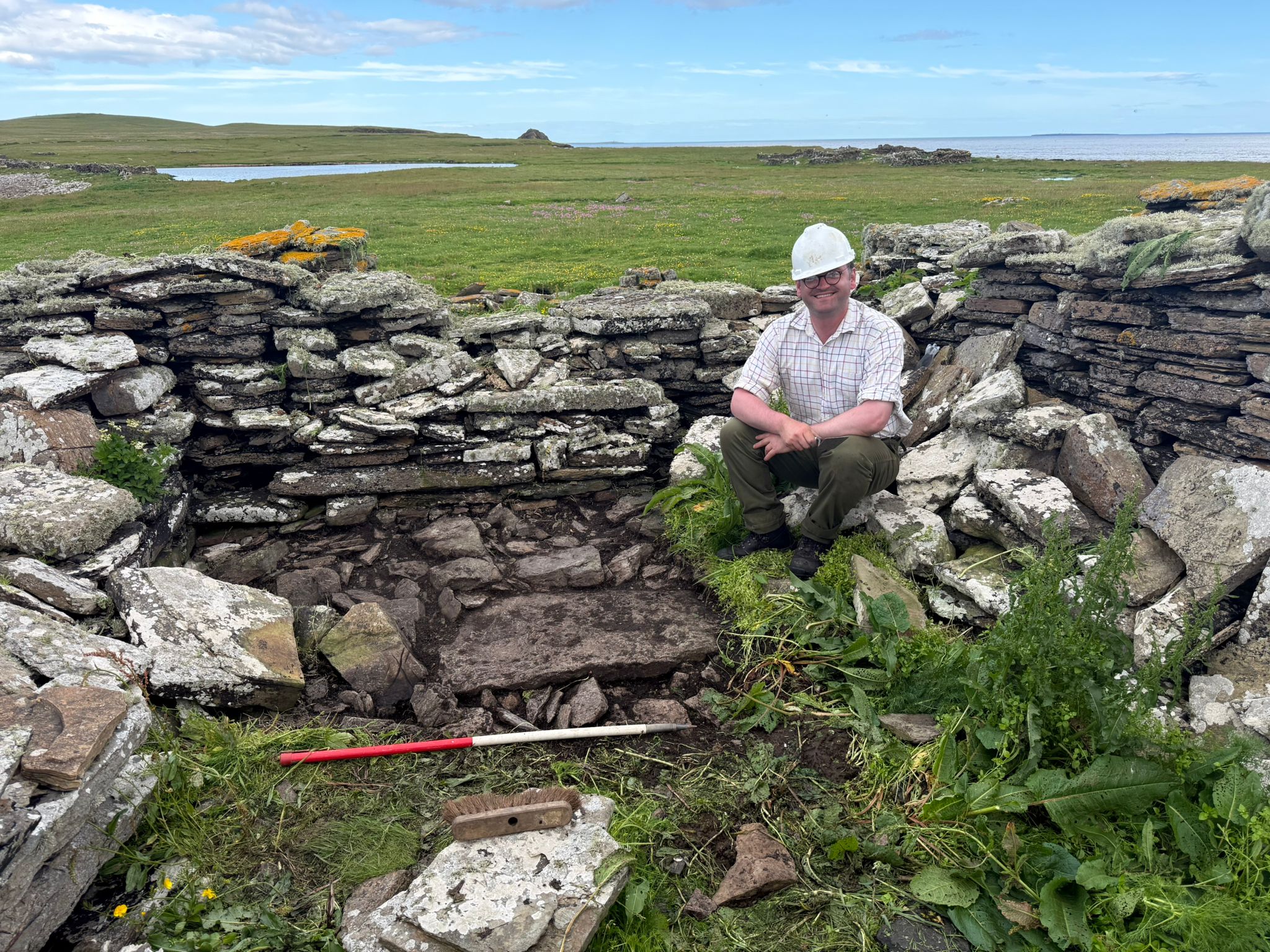 The Gordonstoun pupils made the discovery on an archaeological field trip to Swona, a tiny Orkney island where only feral cattle live