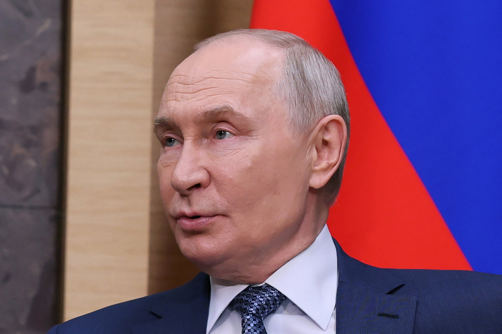 Russia's President Vladimir Putin attends a meeting with Belarusian president at the Novo-Ogaryovo state residence, outside Moscow on August 29, 2026. (AFP/Getty)