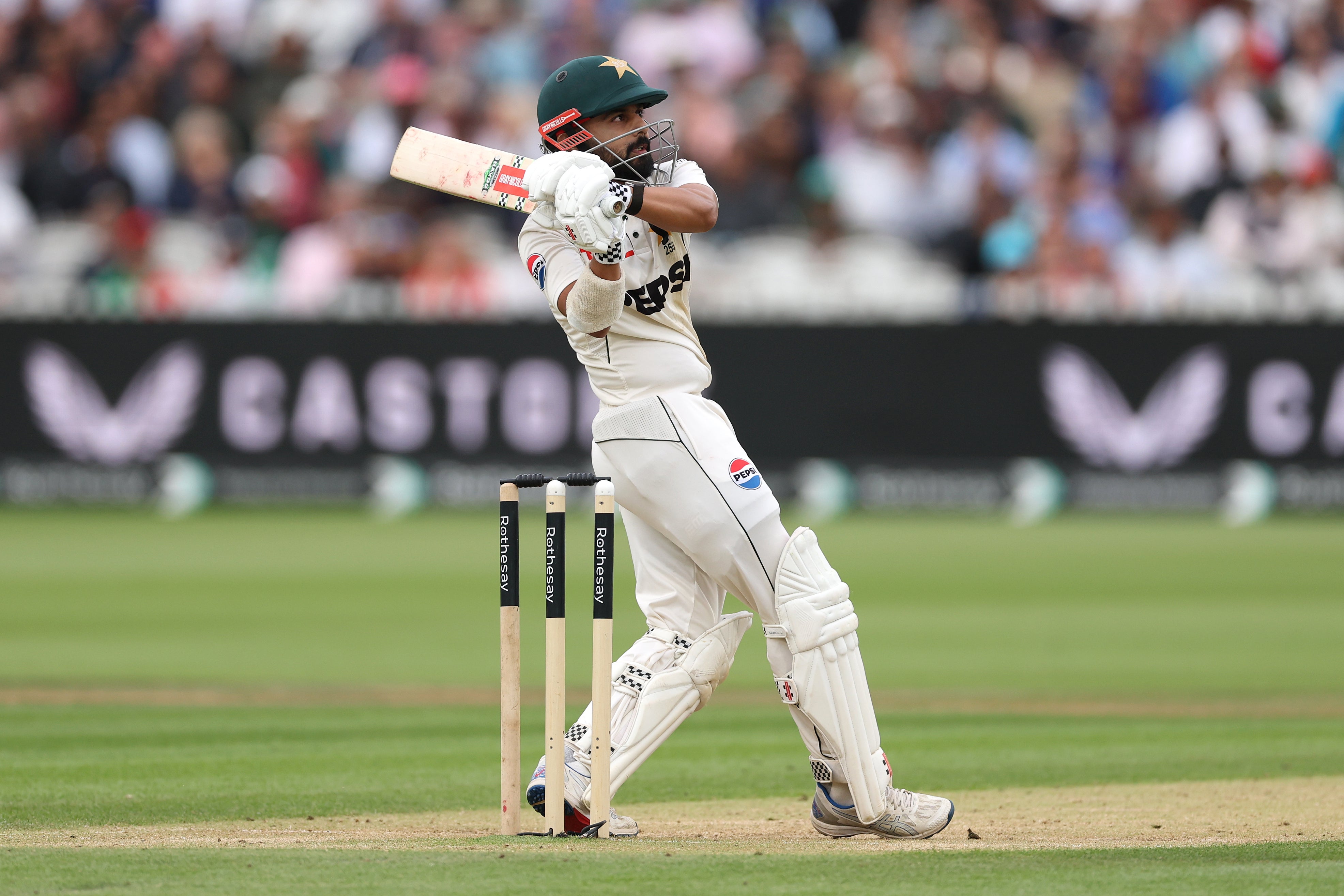 Saud Shakeel sparkled in a lone hand of 97 (Getty)