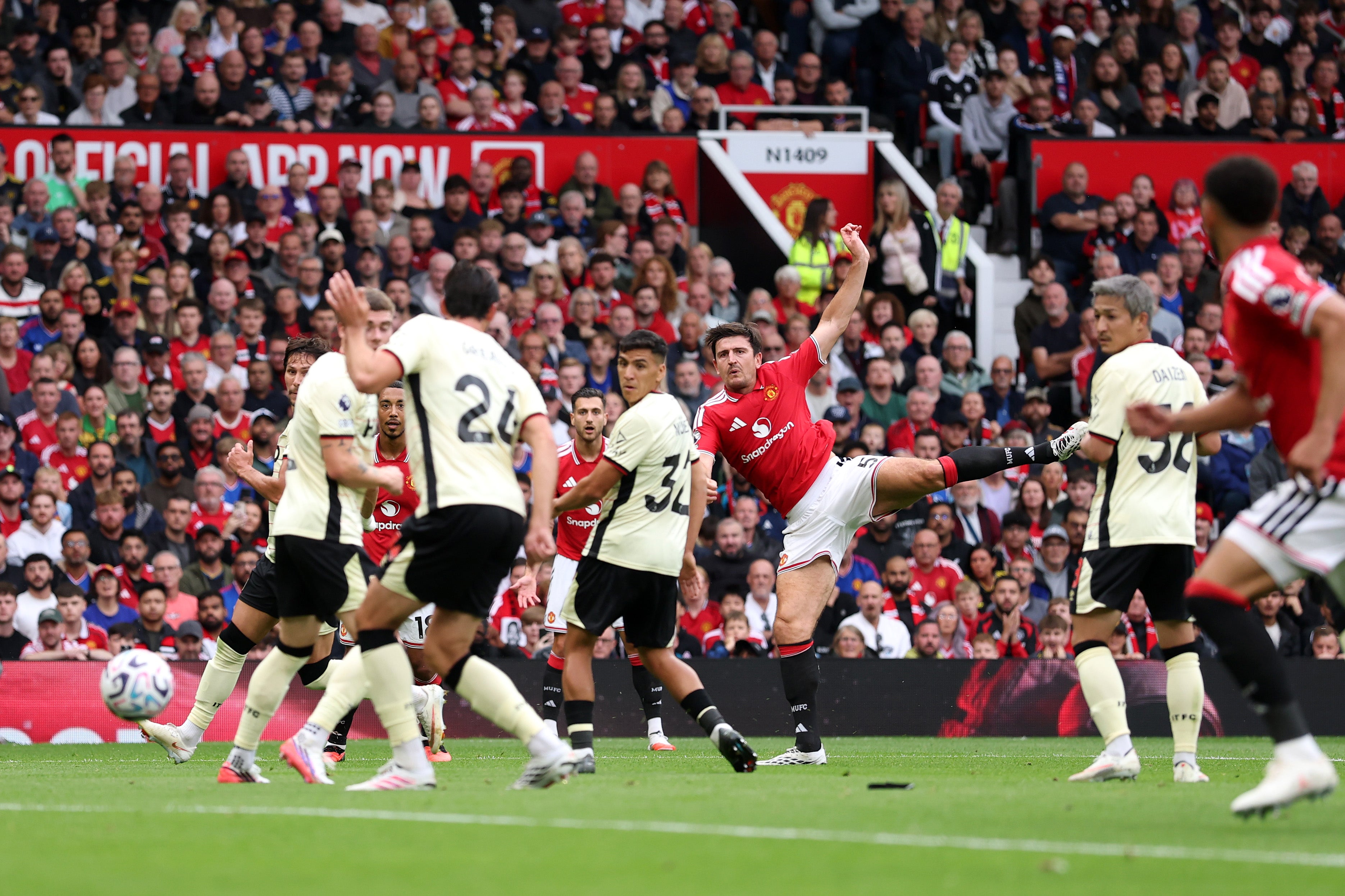 Harry Maguire's deflected shot was controversially awarded as a Jacob Greaves own goal despite a potential handball in the build-up