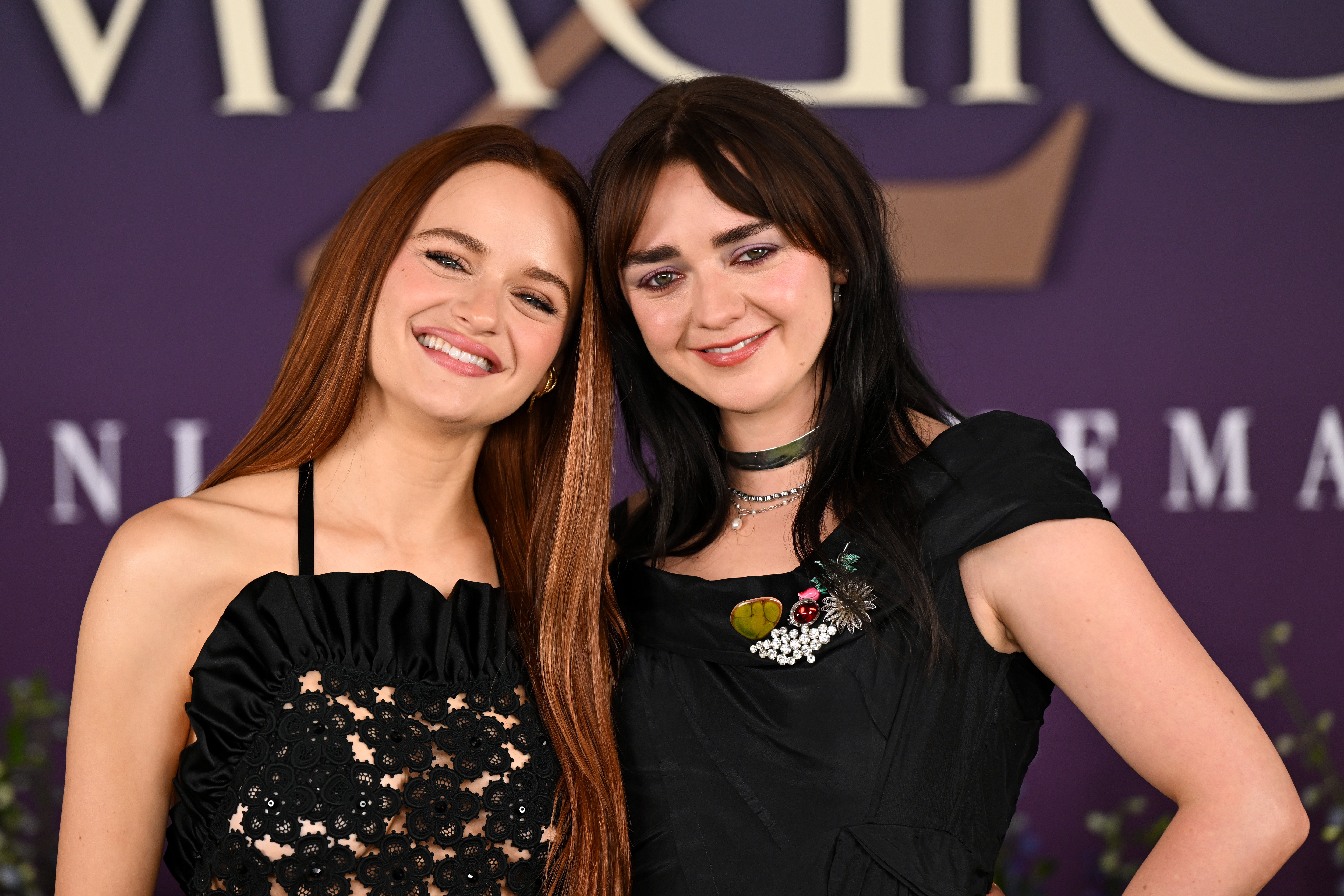 Maisie Williams, right, with co-star Joey King