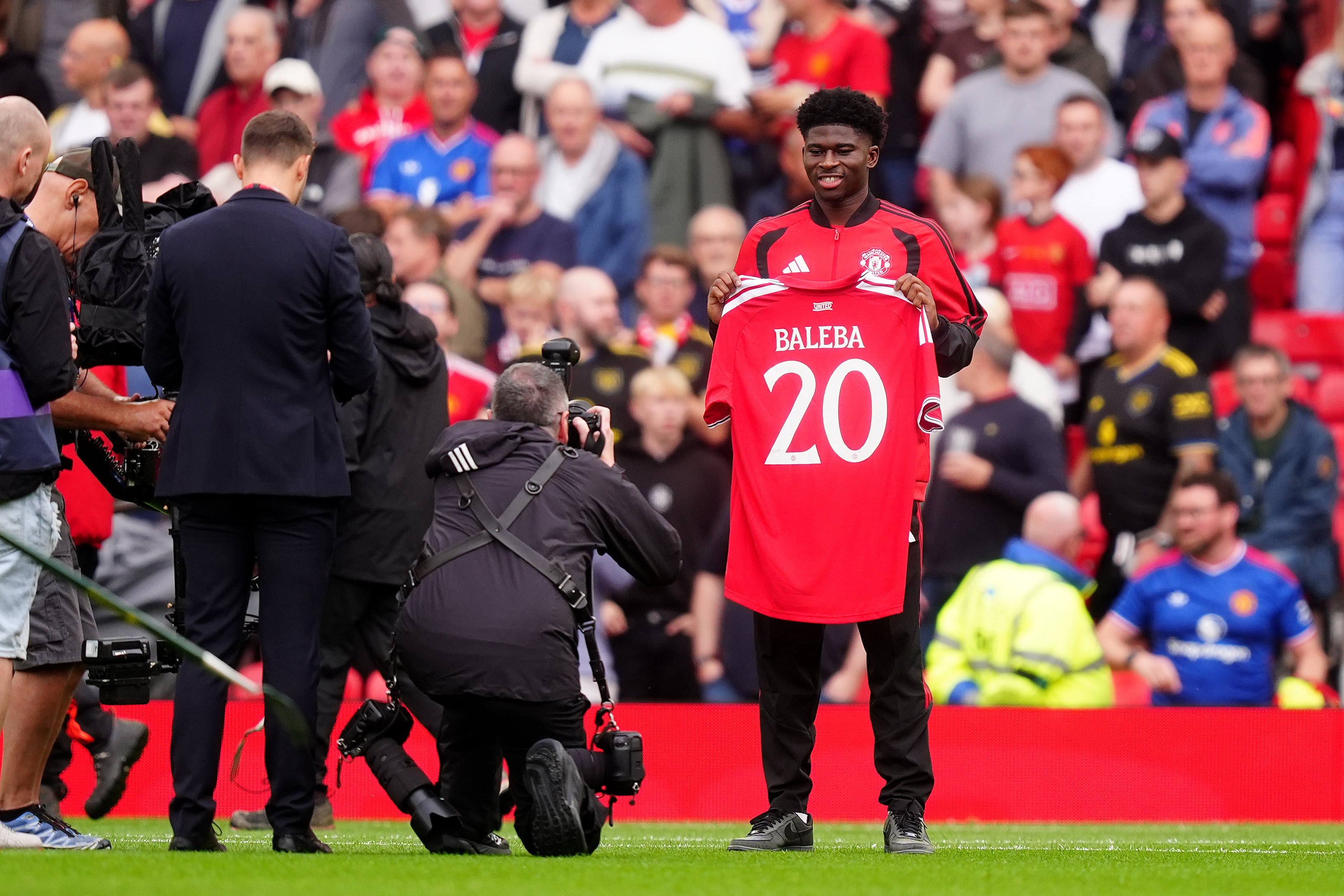Carlos Baleba was unveiled before Manchester United beat Ipswich