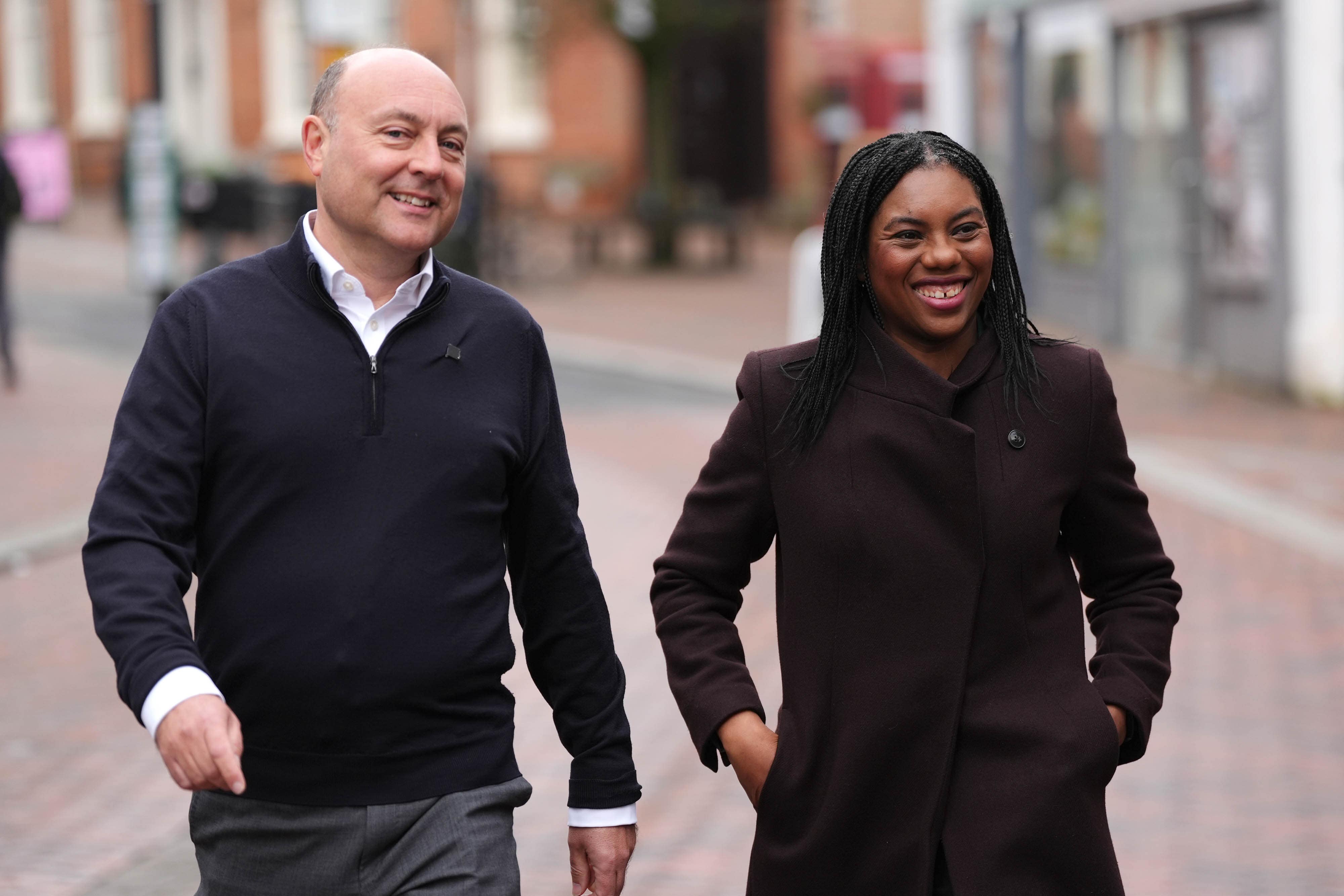 Conservative Party leader Kemi Badenoch, and Andrew Griffith, the new shadow chancellor (Ben Whitley/PA)