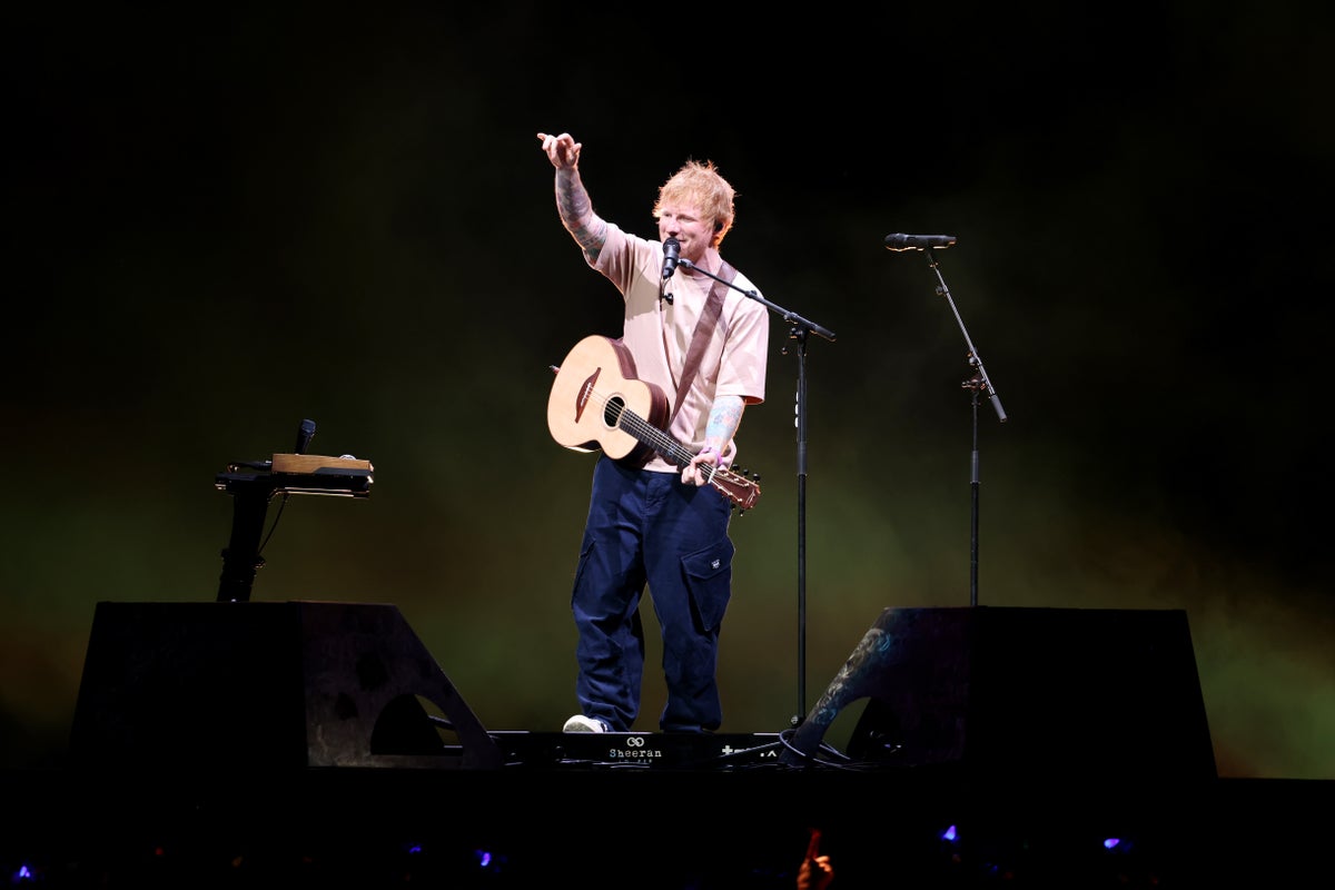Six workers at Ed Sheeran’s Detroit concert rushed to hospital after being hit by a piece of stage equipment