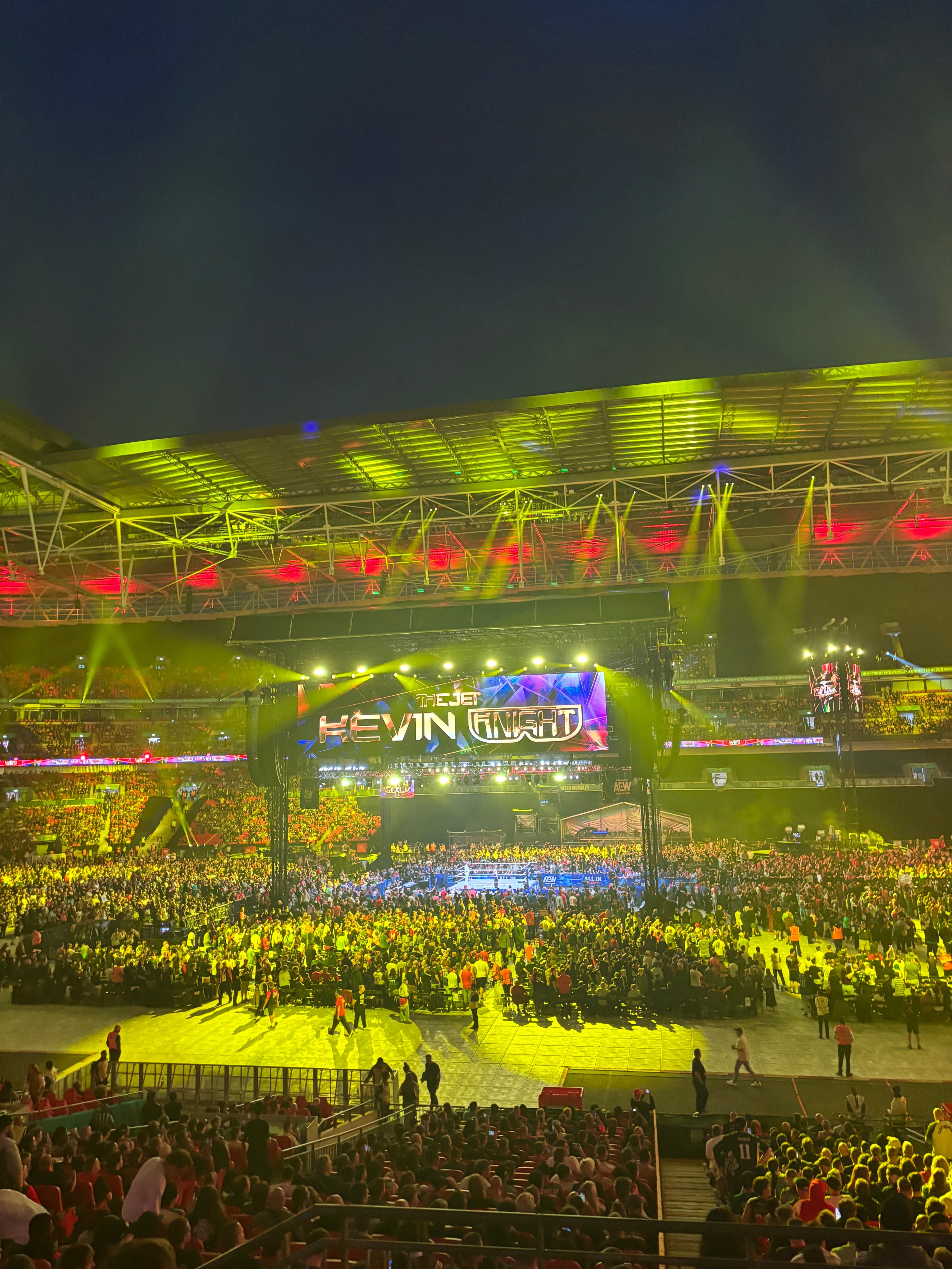 Significant sections of Wembley were covered in black lining due to unsold seats
