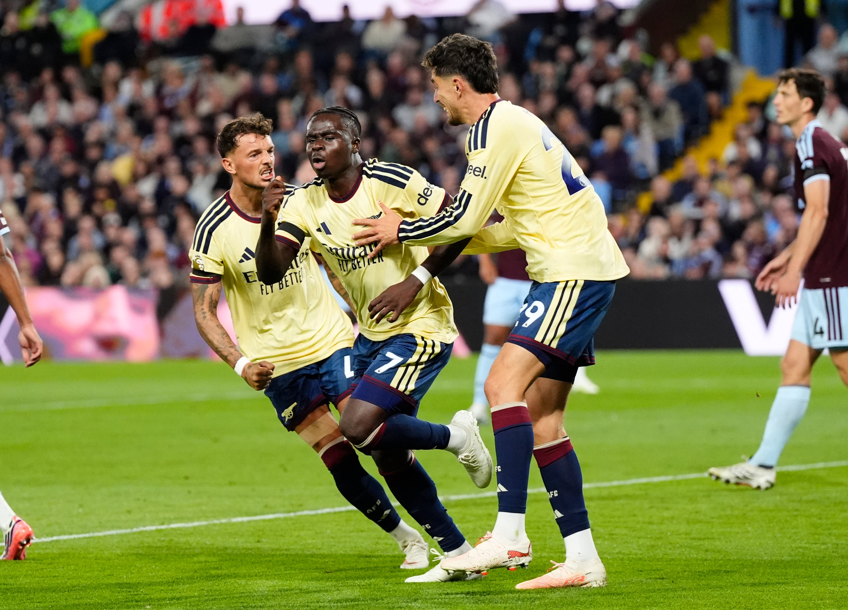 Saka scored his second goal of the season to earn Arsenal victory ahead of next week’s showdown with Chelsea