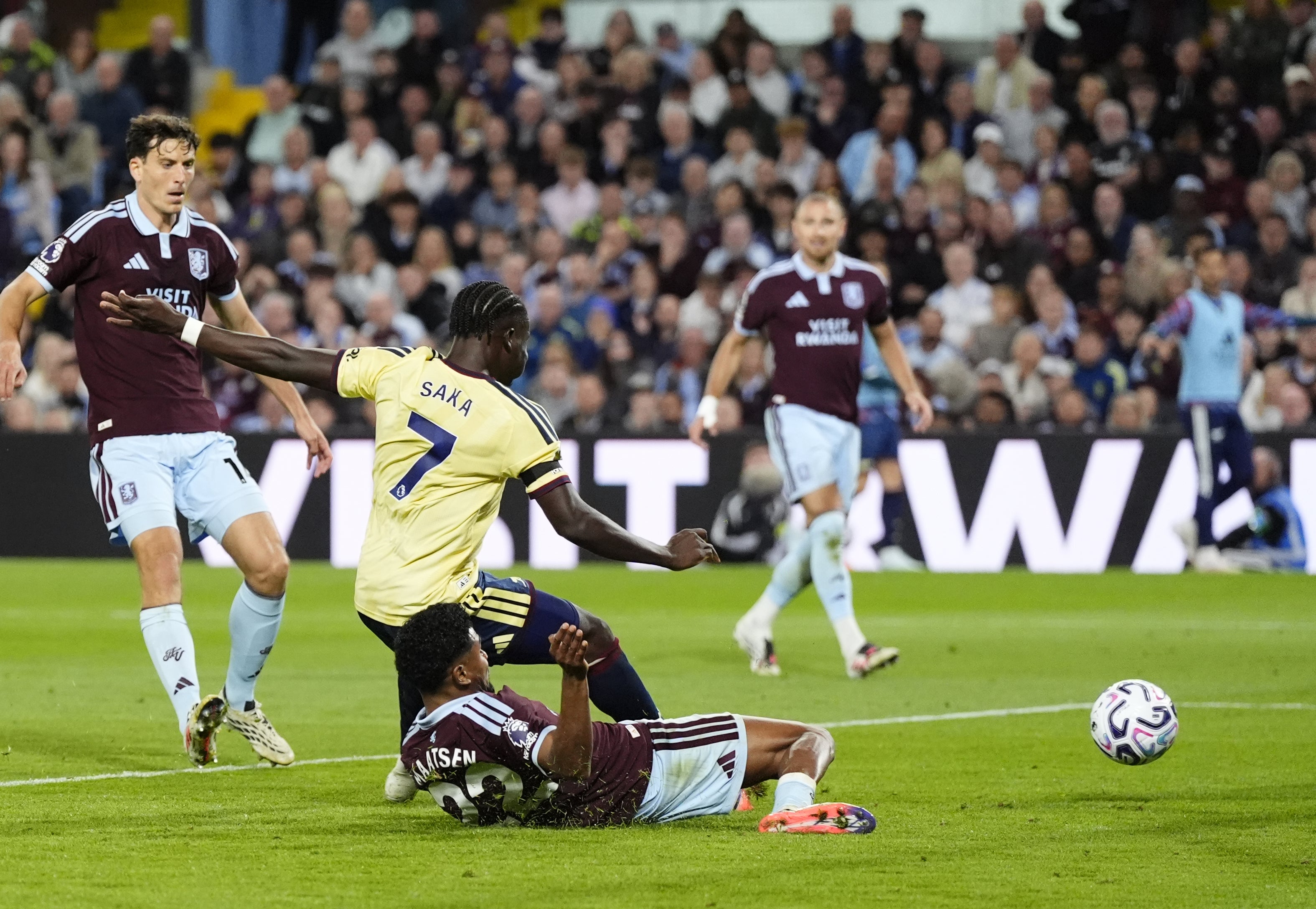 Bukayo Saka scores the game’s only goal (Nick Potts/PA) (PA Wire)
