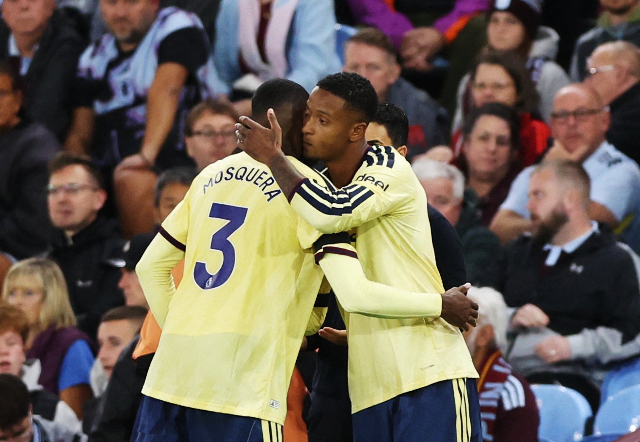 Cristhian Mosquera was replaced by Ezri Konsa in the second half