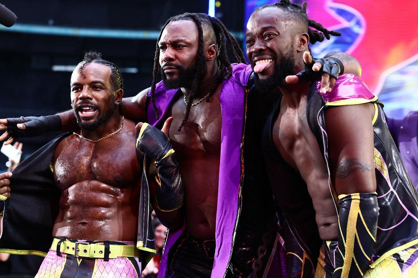 Kofi (right) and Austin Creed (left), the New Level, debuted at All In (AEW)