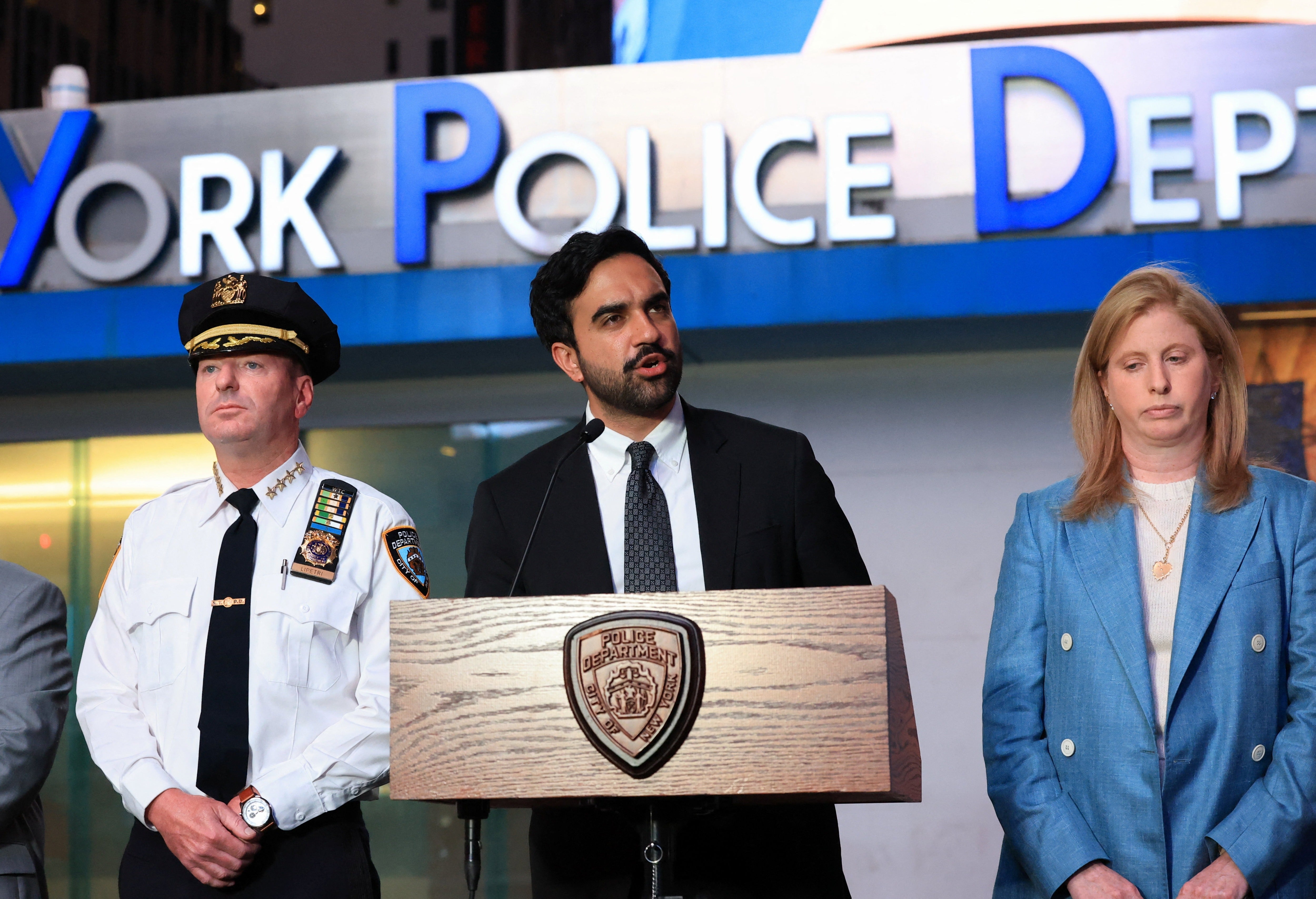 Mamdani thanked the NYPD officers 'who stepped in and prevented a horrific attack from becoming even worse'