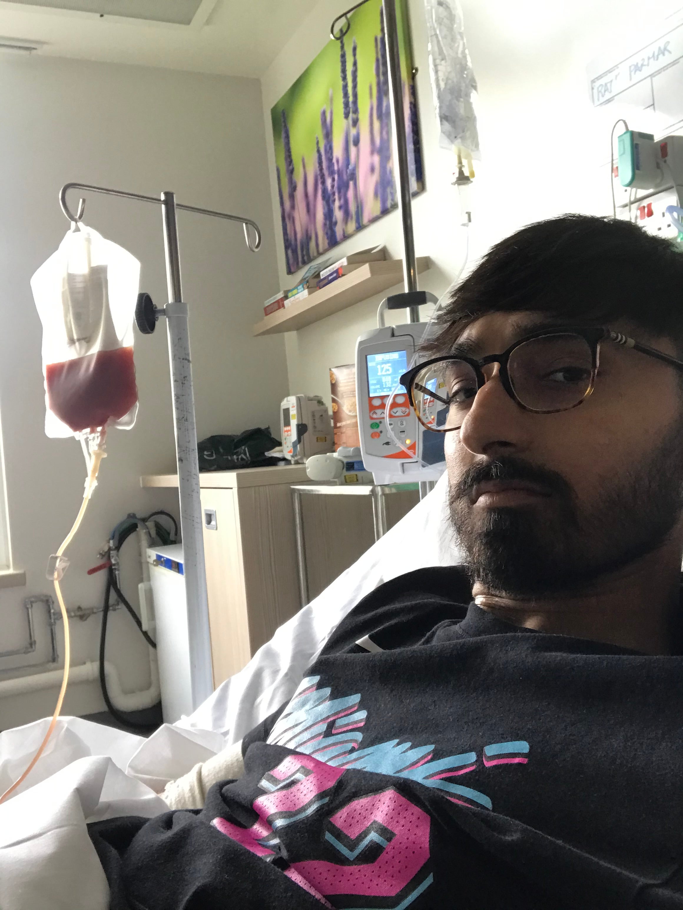 Raj said his stem cell transplant saved his life