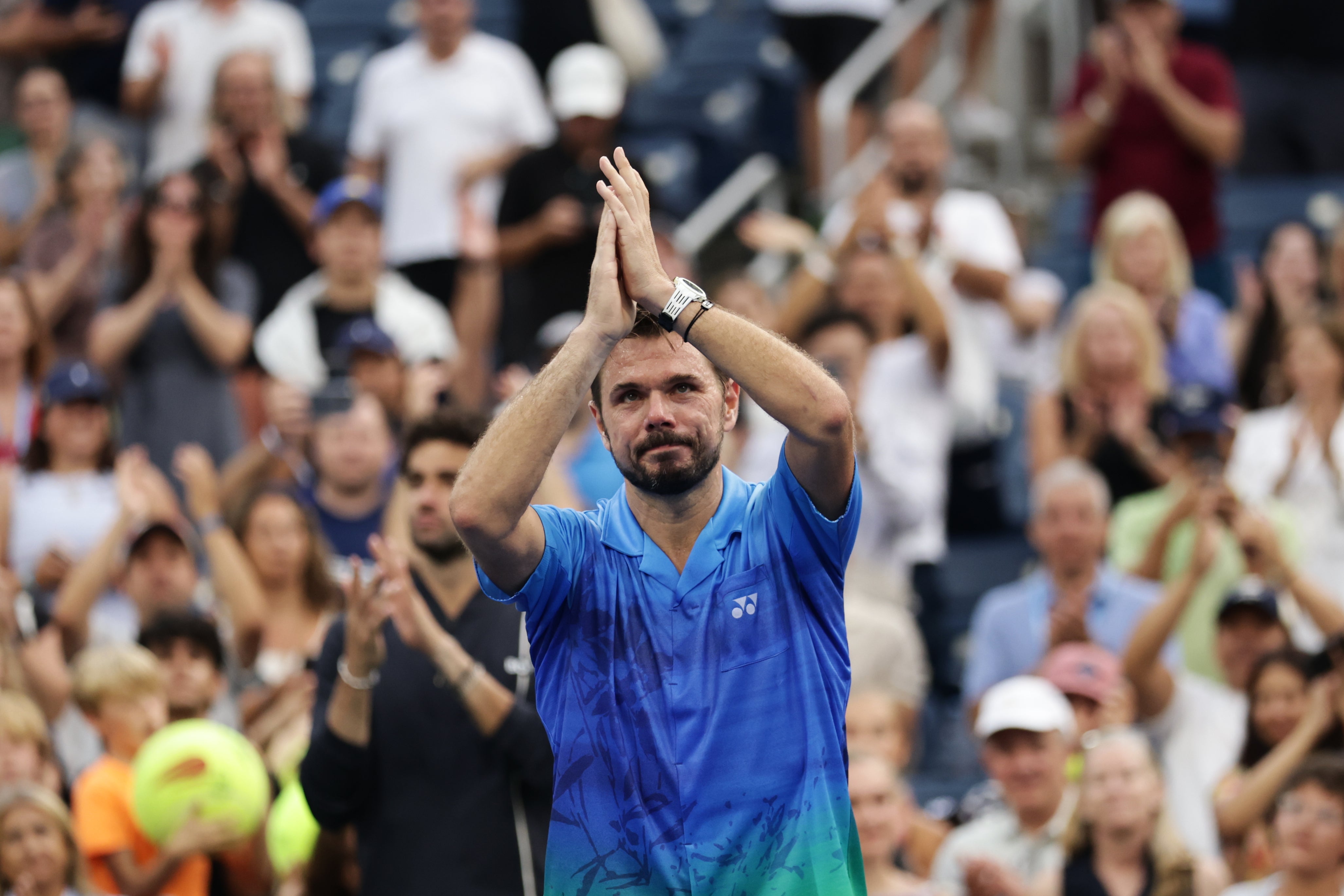 Stan Wawrinka said farewell to the US Open with a battling defeat