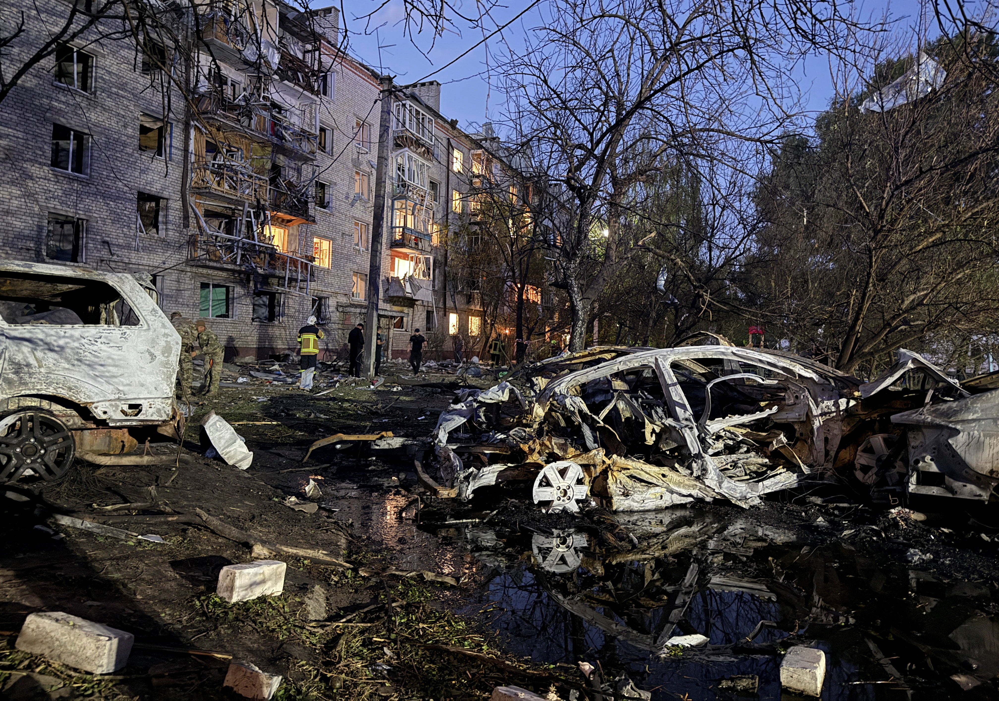 It was the sixth consecutive day of strikes on the Kyiv region (Reuters)