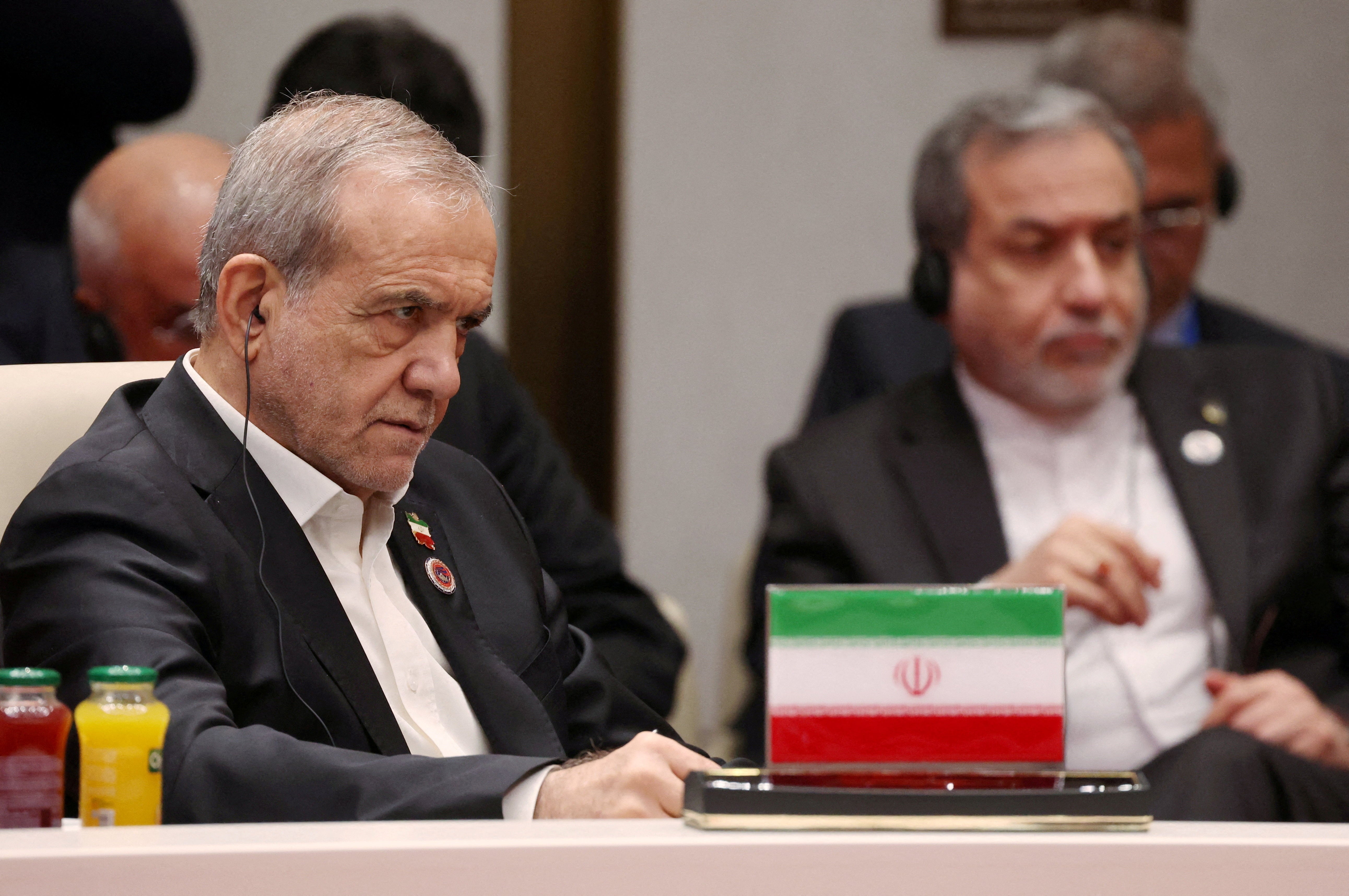 Iranian President Masoud Pezeshkian said on Monday that Tehran still favoured a negotiated settlement