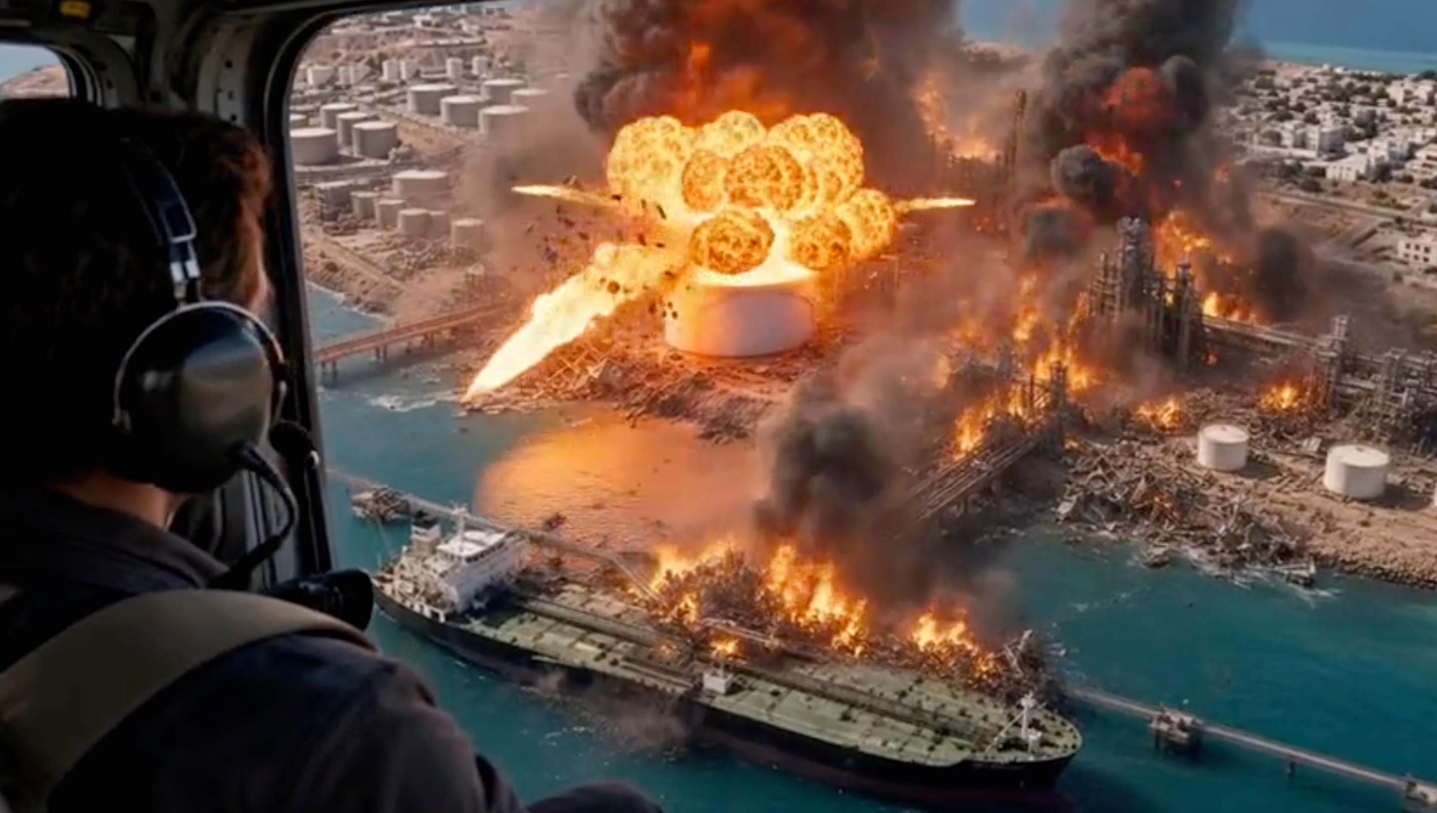 Trump said the AI video showed Kharg Island being 