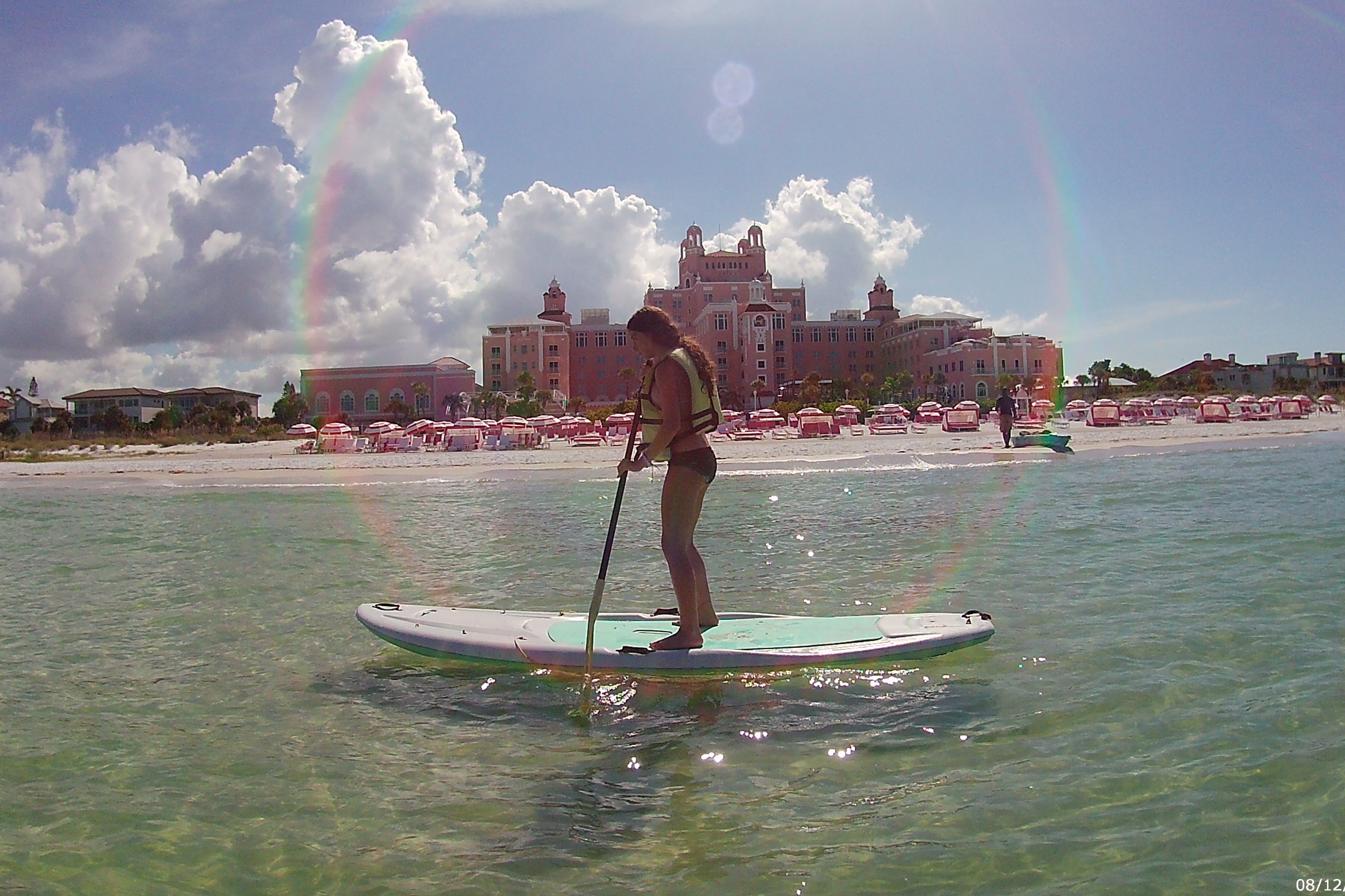 Isabelle Shoffman mastered paddle boarding in the calm St Pete waters (Marc Shoffman)