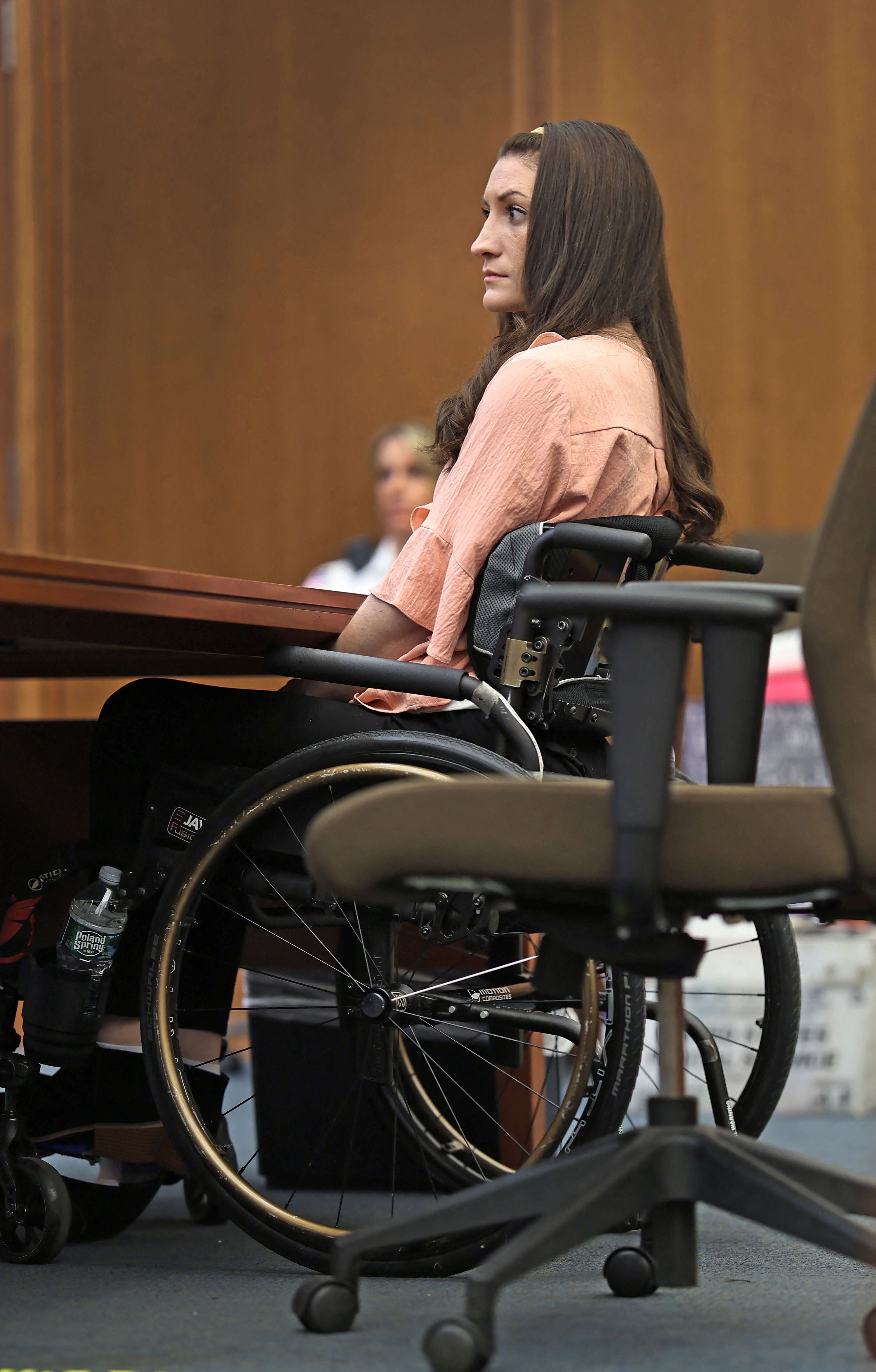Lindsay Clancy has to use a wheelchair after a suicide attempt left her paralyzed from the waist down