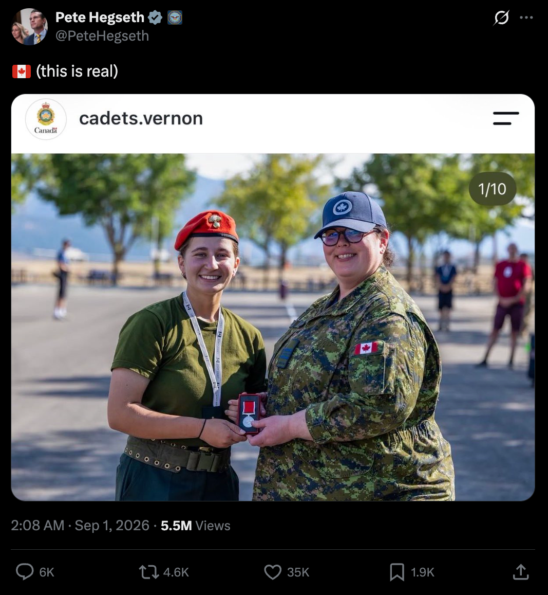 Defense Secretary Pete Hegseth is facing criticism for 'body shaming' a Canadian youth cadet instructor on social media