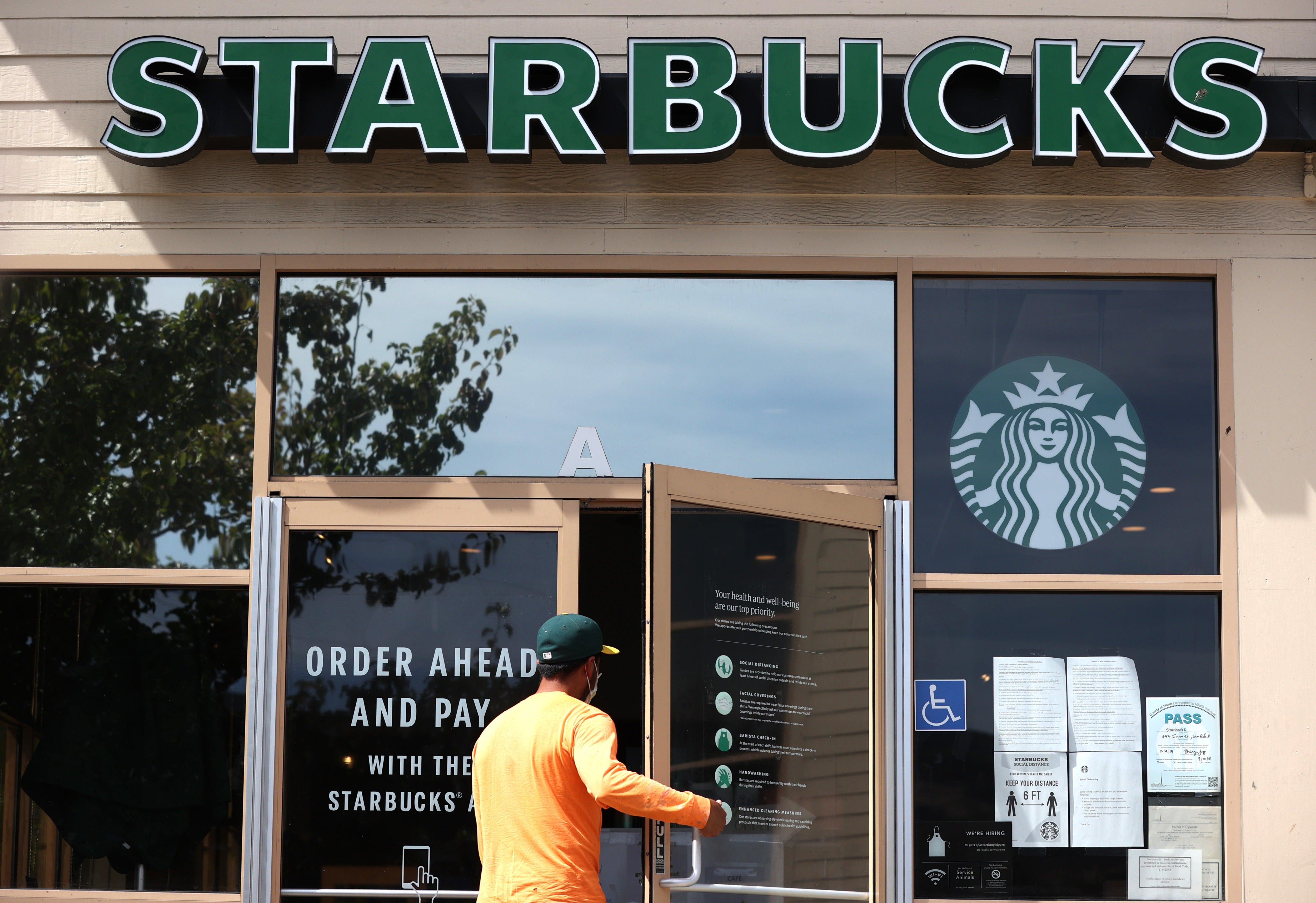 After a lawsuit was filed by a former Starbucks barista who says he was assaulted by a non-paying guest looking to use the bathroom, the co-founder of the American Restroom Association is calling for the coffeehouse giant's toilet policy to be loosened (Getty Images)