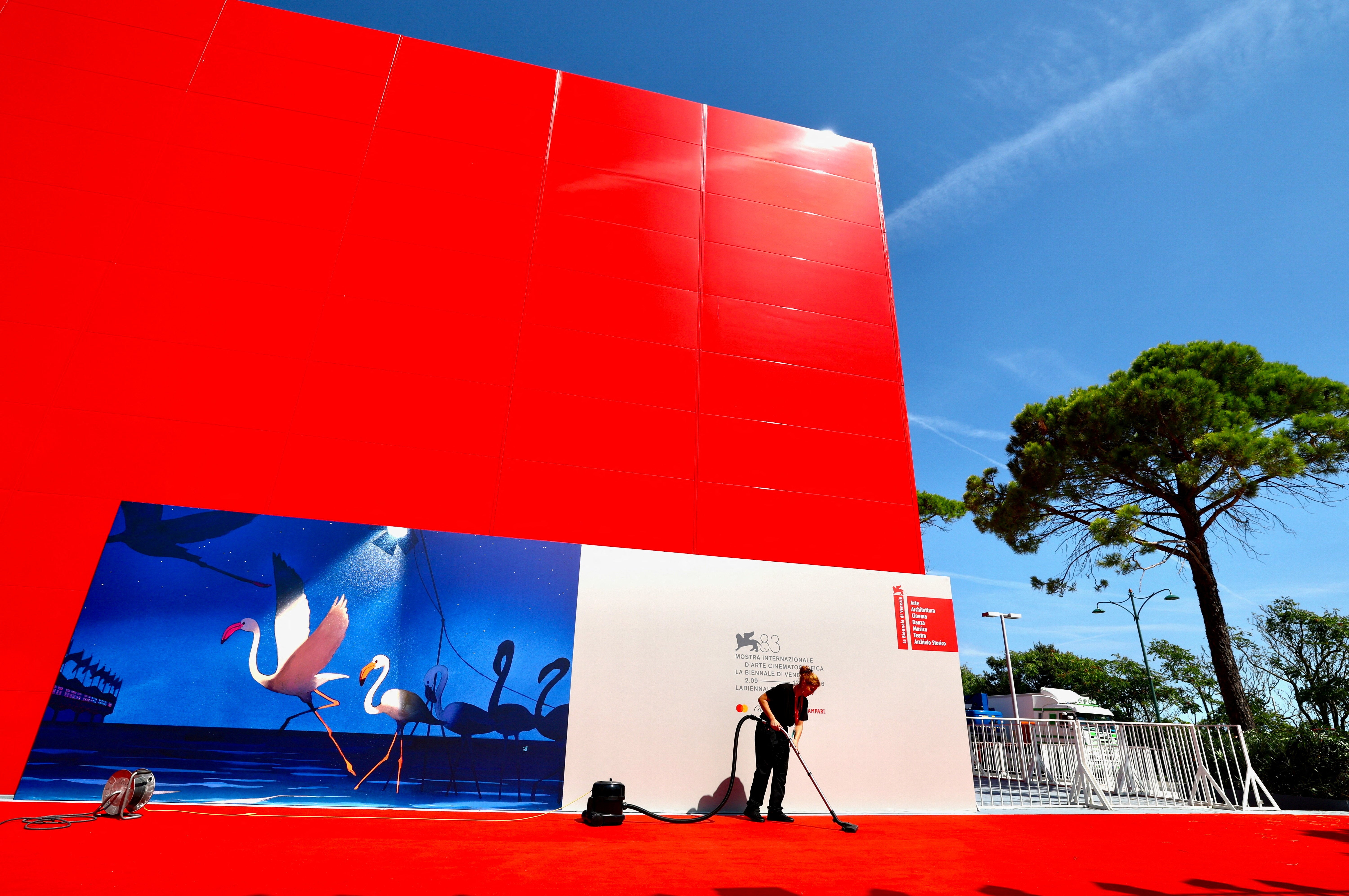 Preparations on the eve of the opening of the 83nd Venice Film Festival