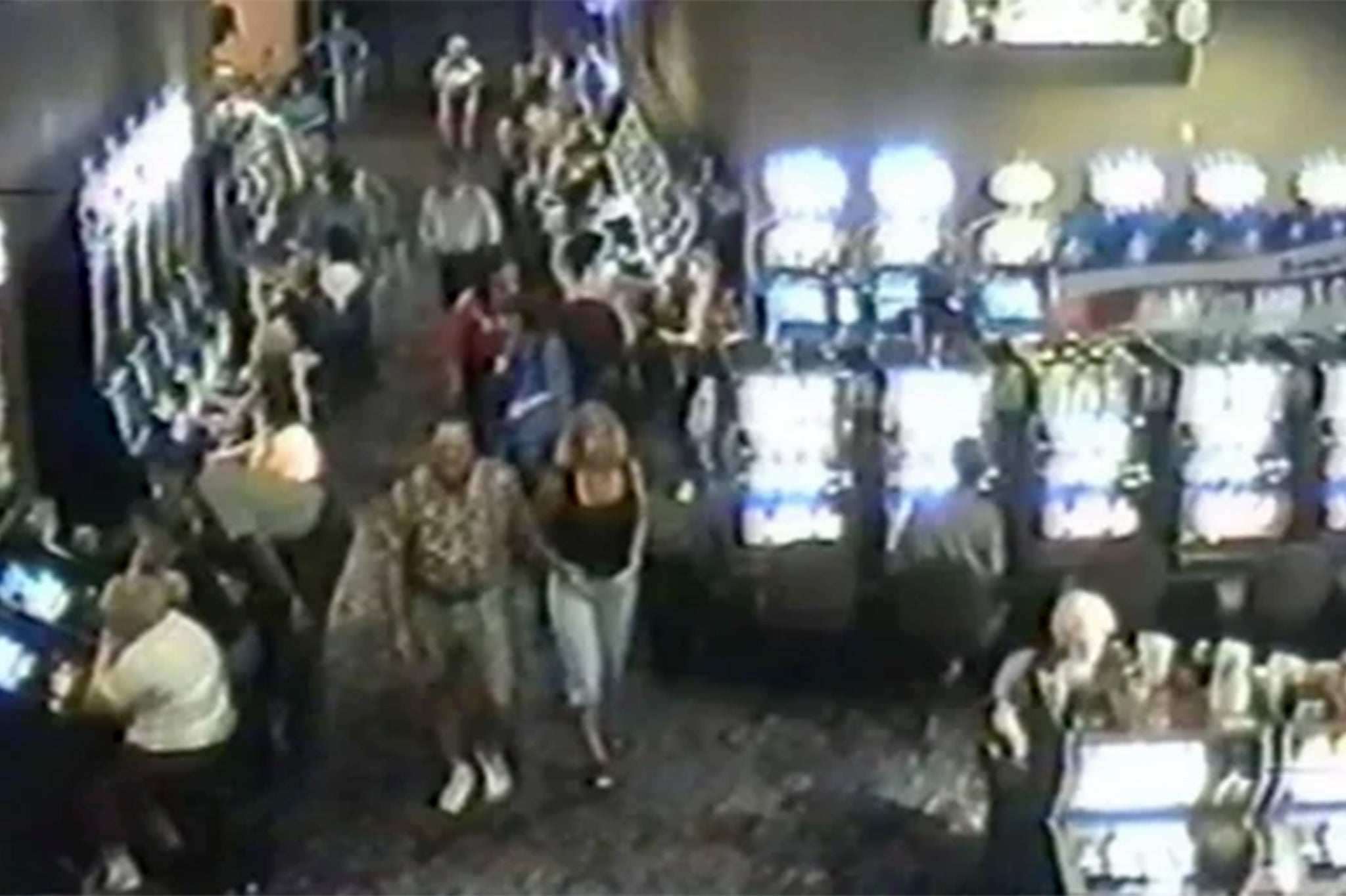 Sisco and Harkness are seen in an image from casino security video hours before they were killed in a hail of bullets