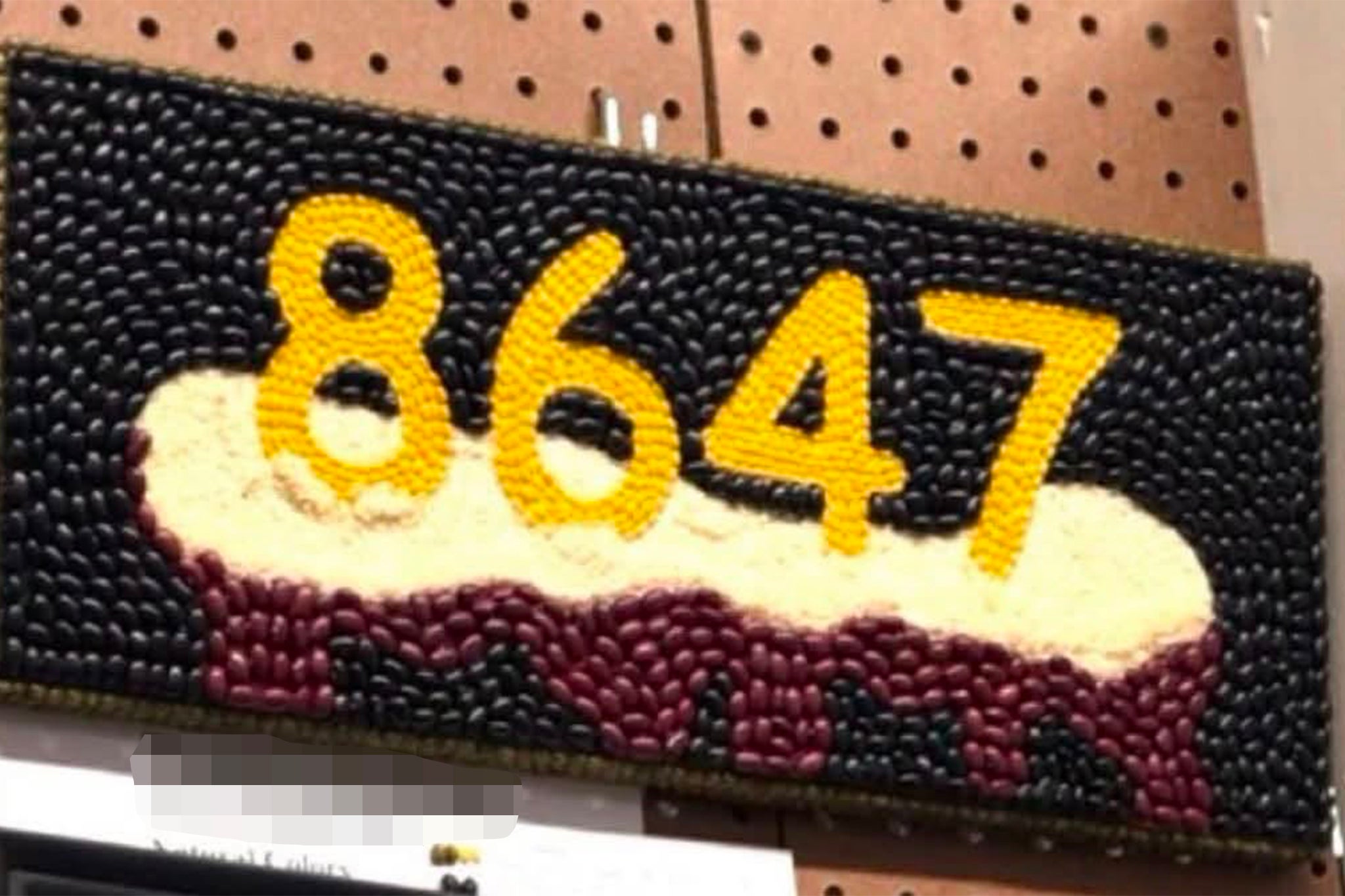 A piece of art, made from beans, that stated ‘8647’ was removed from the Minnesota State Fair