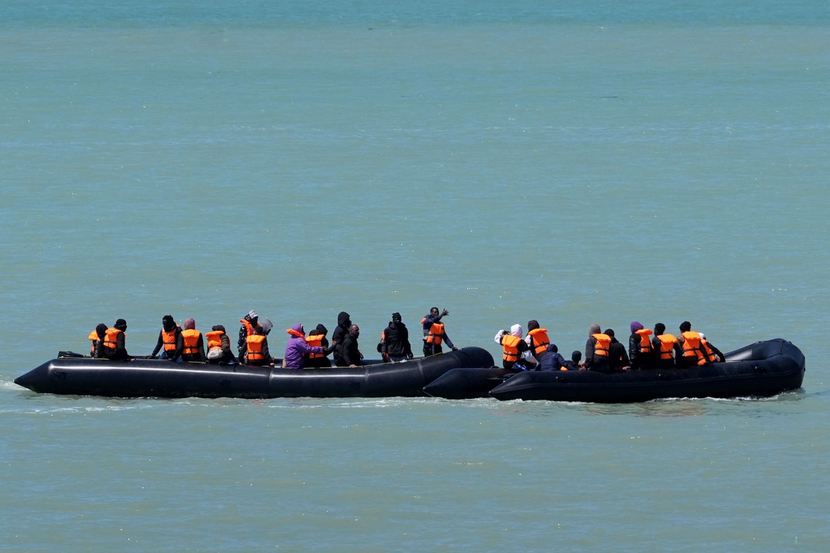 RNLI lifeboats sent to rescue migrant dinghy which has spent 30 hours in ...
