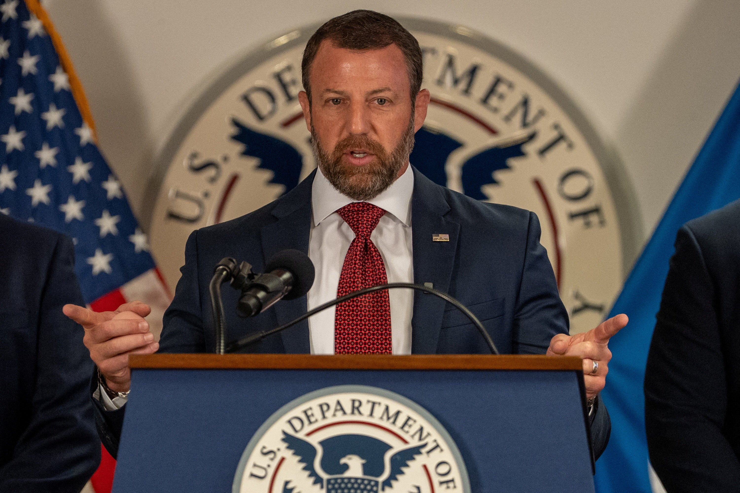 Department of Homeland Security Secretary Markwayne Mullin accused Democrats of leveraging political rhetoric to vilify Immigration and Customs Enforcement and sabotage President Donald Trump’s immigration policies