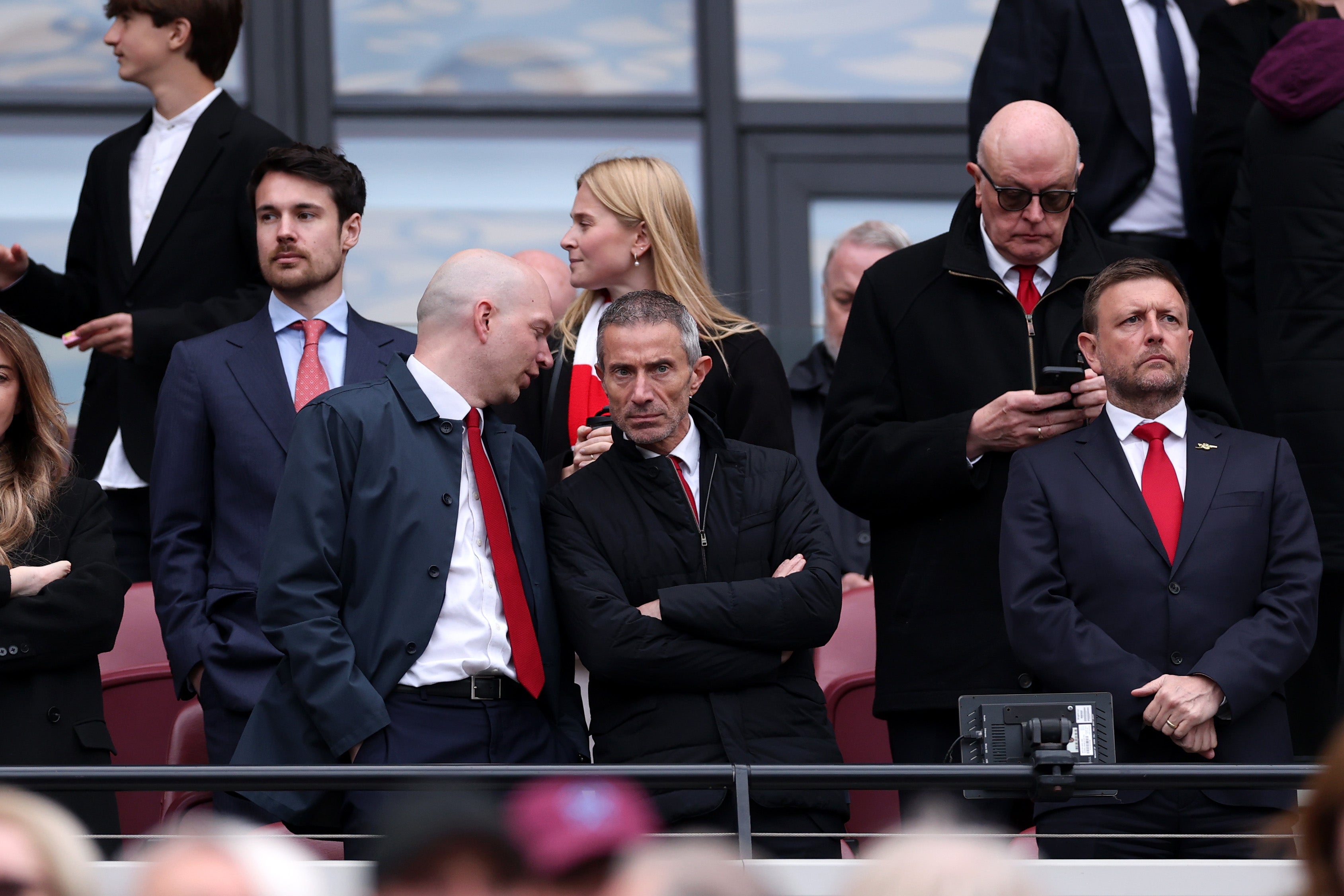 Andrea Berta, Arsenal Sporting Director, looks on at the London Stadium