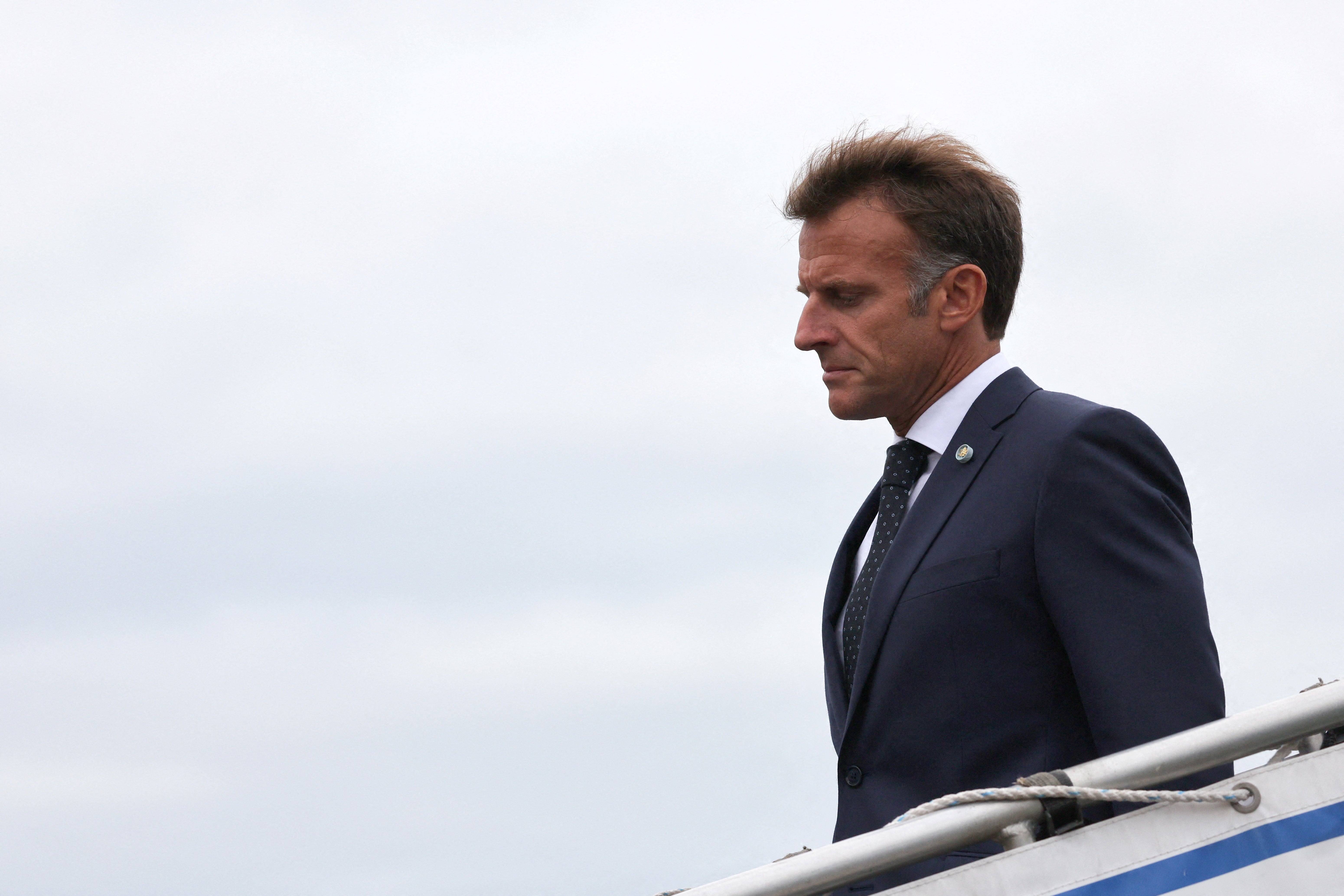 Emmanuel Macron is set to visit No10 on Wednesday (AFP/Getty)