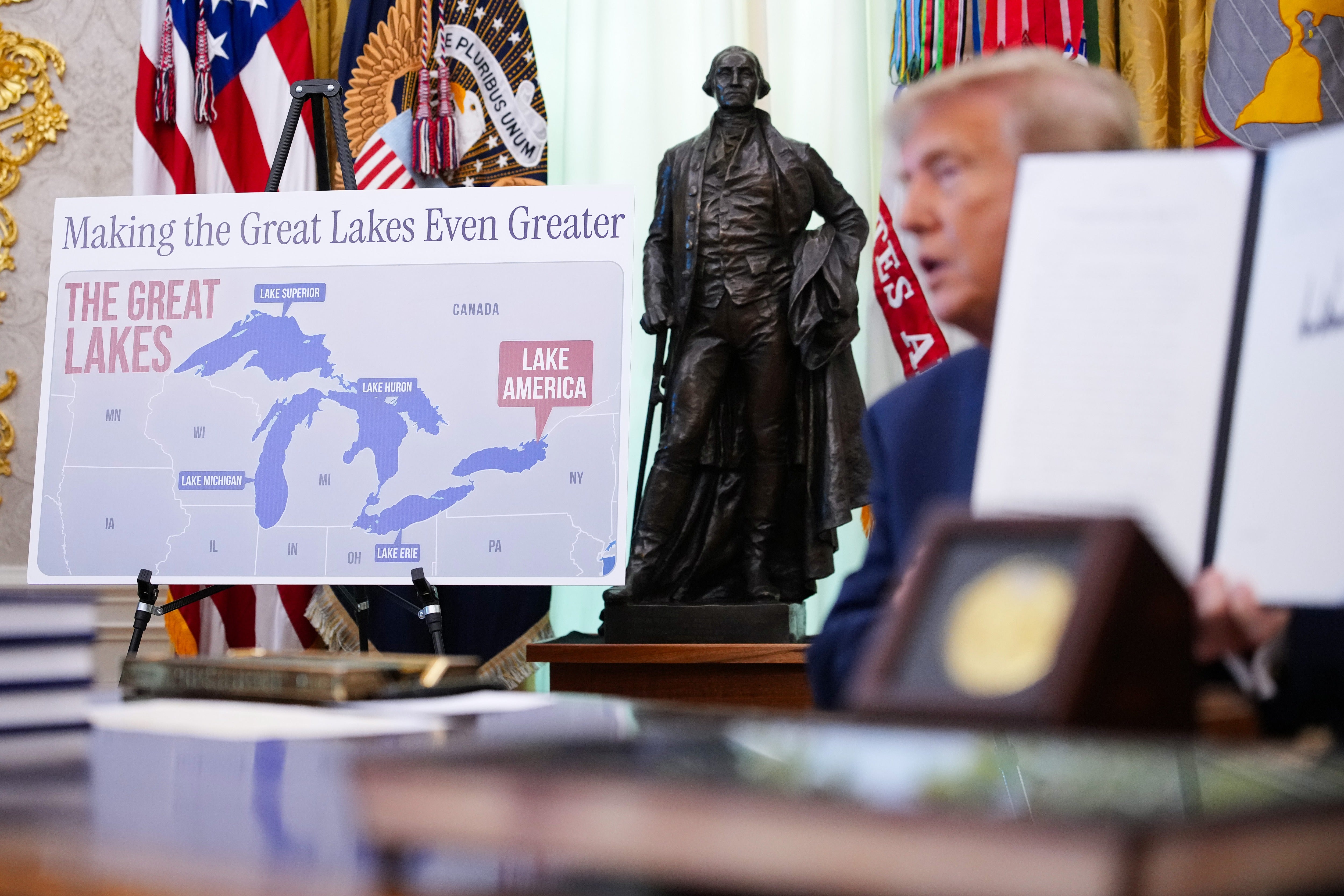 Apple has become the latest tech giant to cave to President Donald Trump’s demand to change Lake Ontario to Lake America