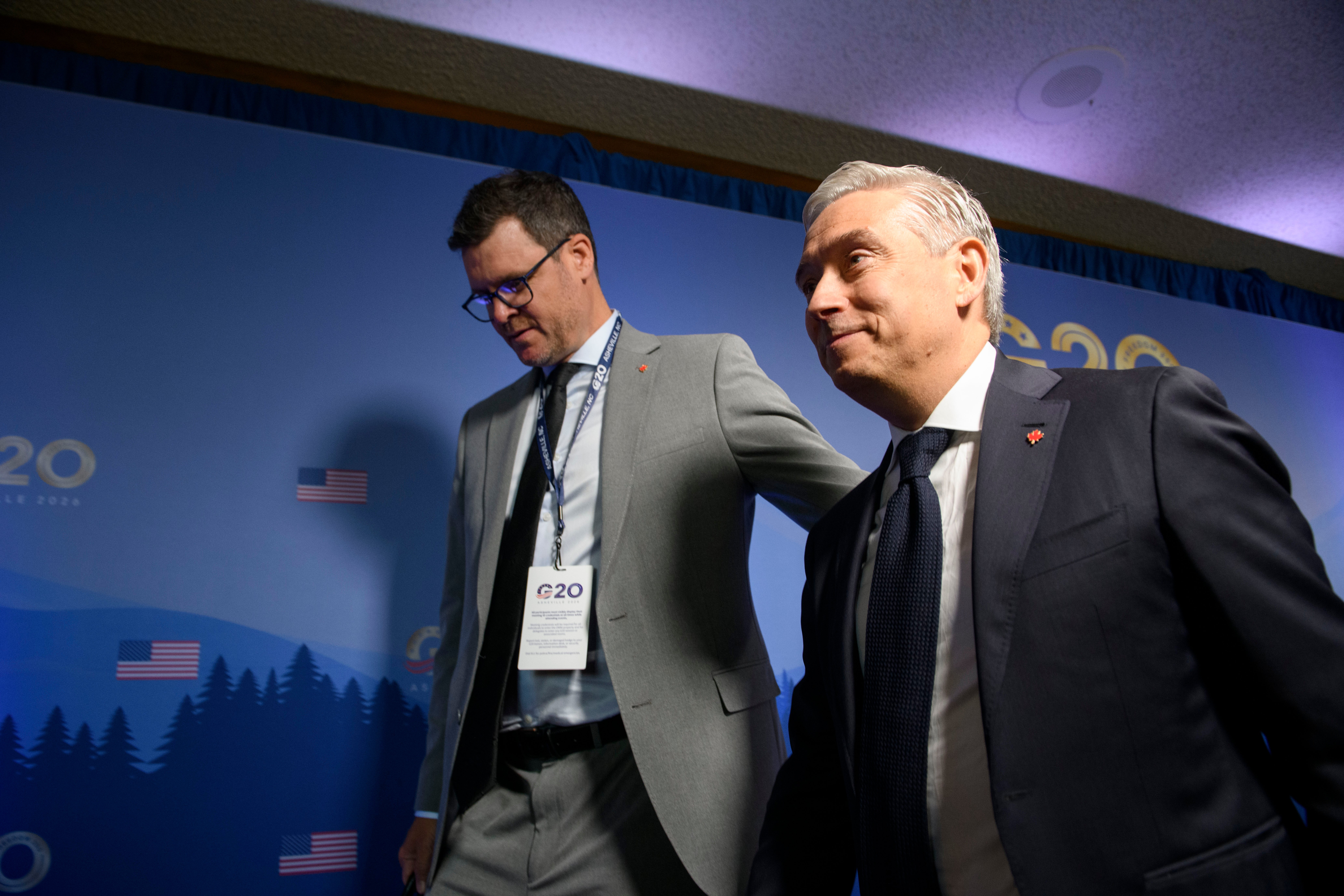 Canadian Finance Minister François-Philippe Champagne said Russia’s attendance at the G20 meeting “created a lot of discomfort around the table, not only from Canada, but from colleagues around the table”