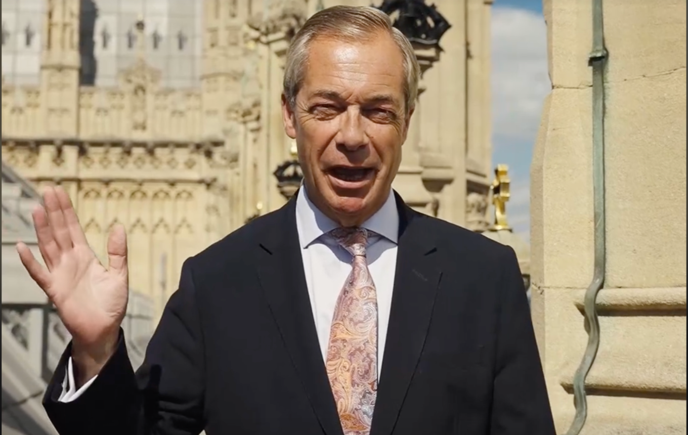 Nigel Farage breaks parliamentary rules on first day back