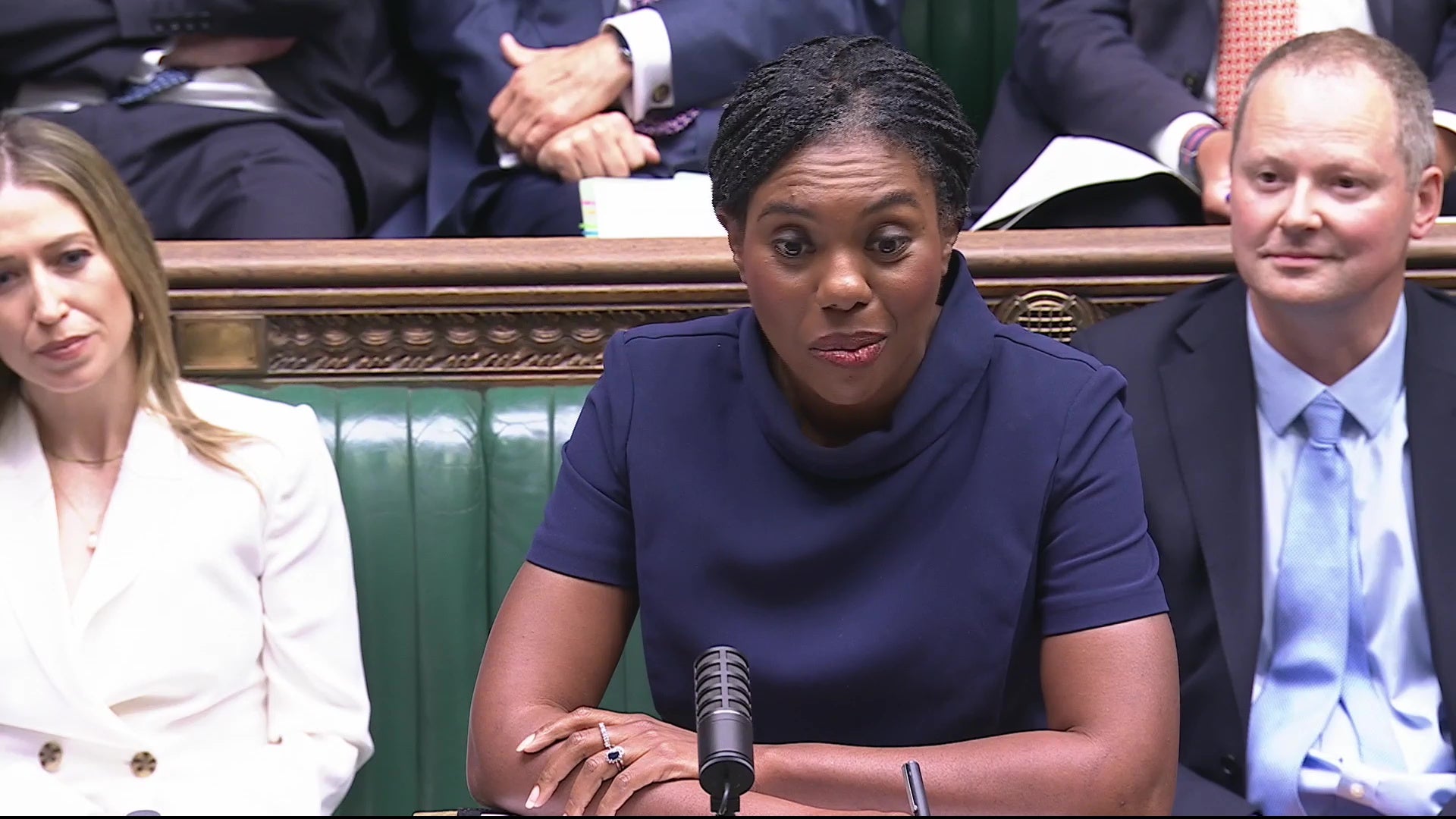 Kemi Badenoch called on Burnham to cut welfare spending and use the money on the UK’s defence